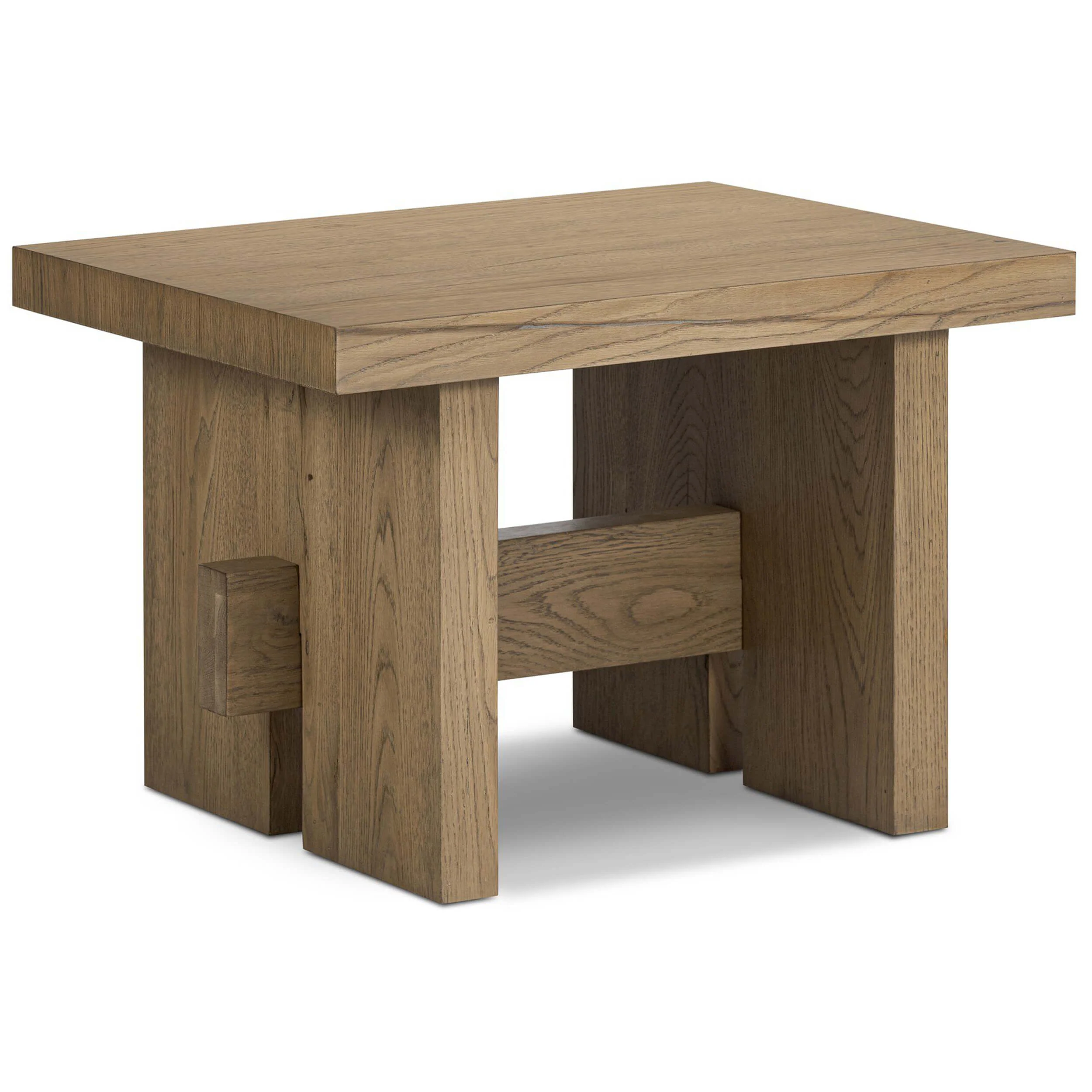 Isaac End Table, Rubbed Light by Four Hands