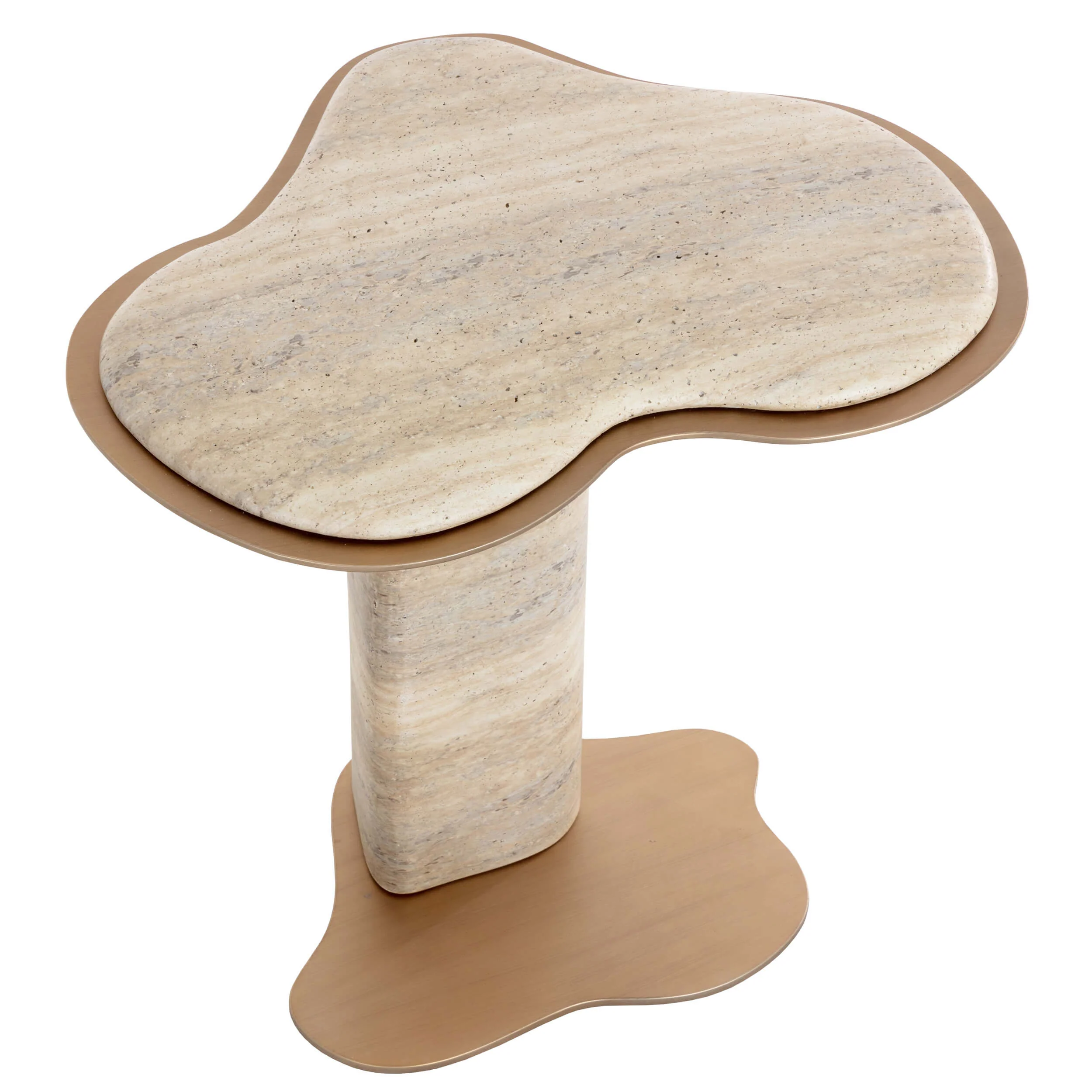 Isola End Table, Dune Travertine Look - Image 3