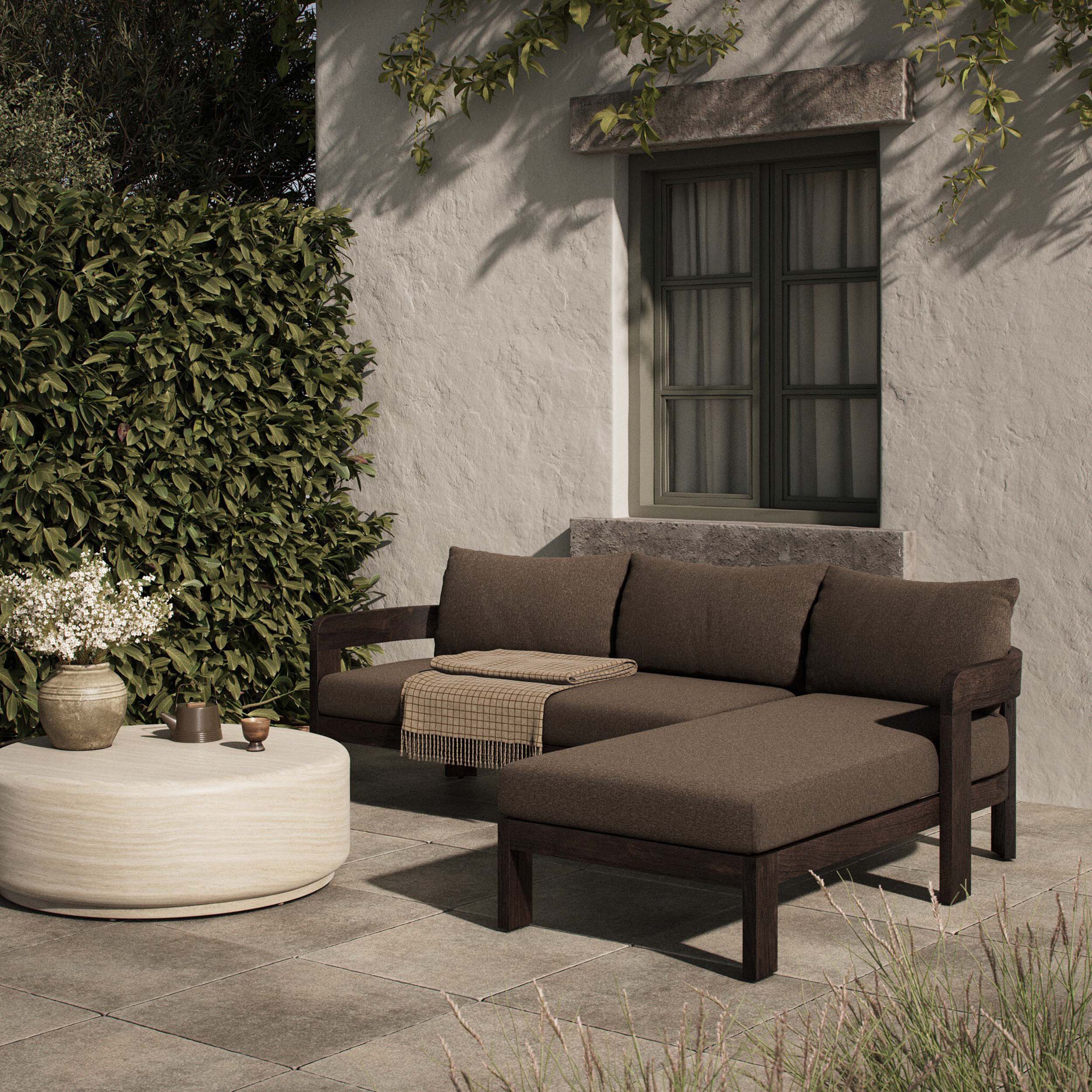Jackson Outdoor 2 Piece Sectional, Ellor Brown by Four Hands - Image 14