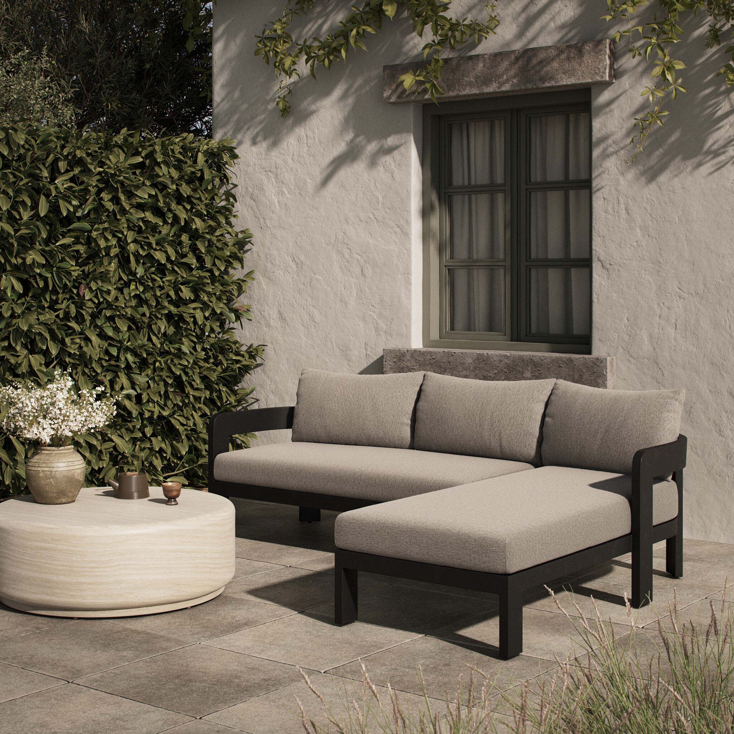 Jackson Outdoor Metal 2 Piece Sectional, Concha Fog by Four Hands - Image 14