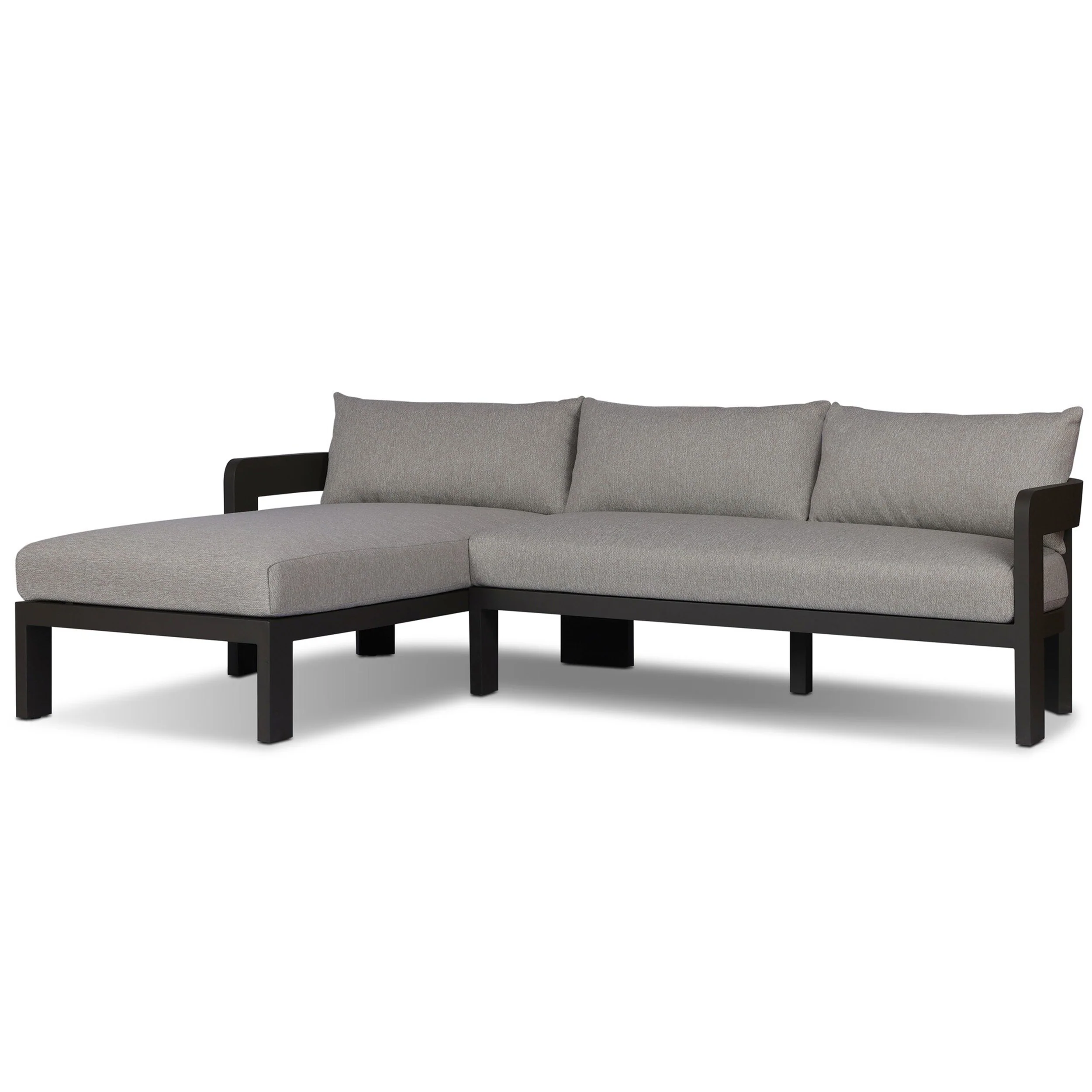 Jackson Outdoor Metal 2 Piece Sectional, Concha Fog by Four Hands - Image 2
