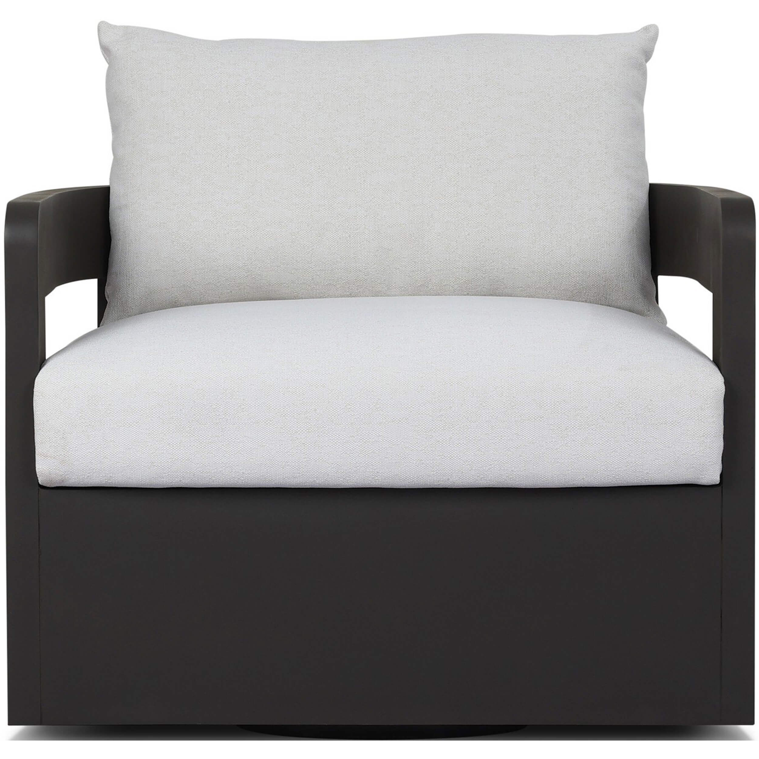 Jackson Outdoor Metal Swivel Chair, Alessi Linen by Four Hands - Image 2