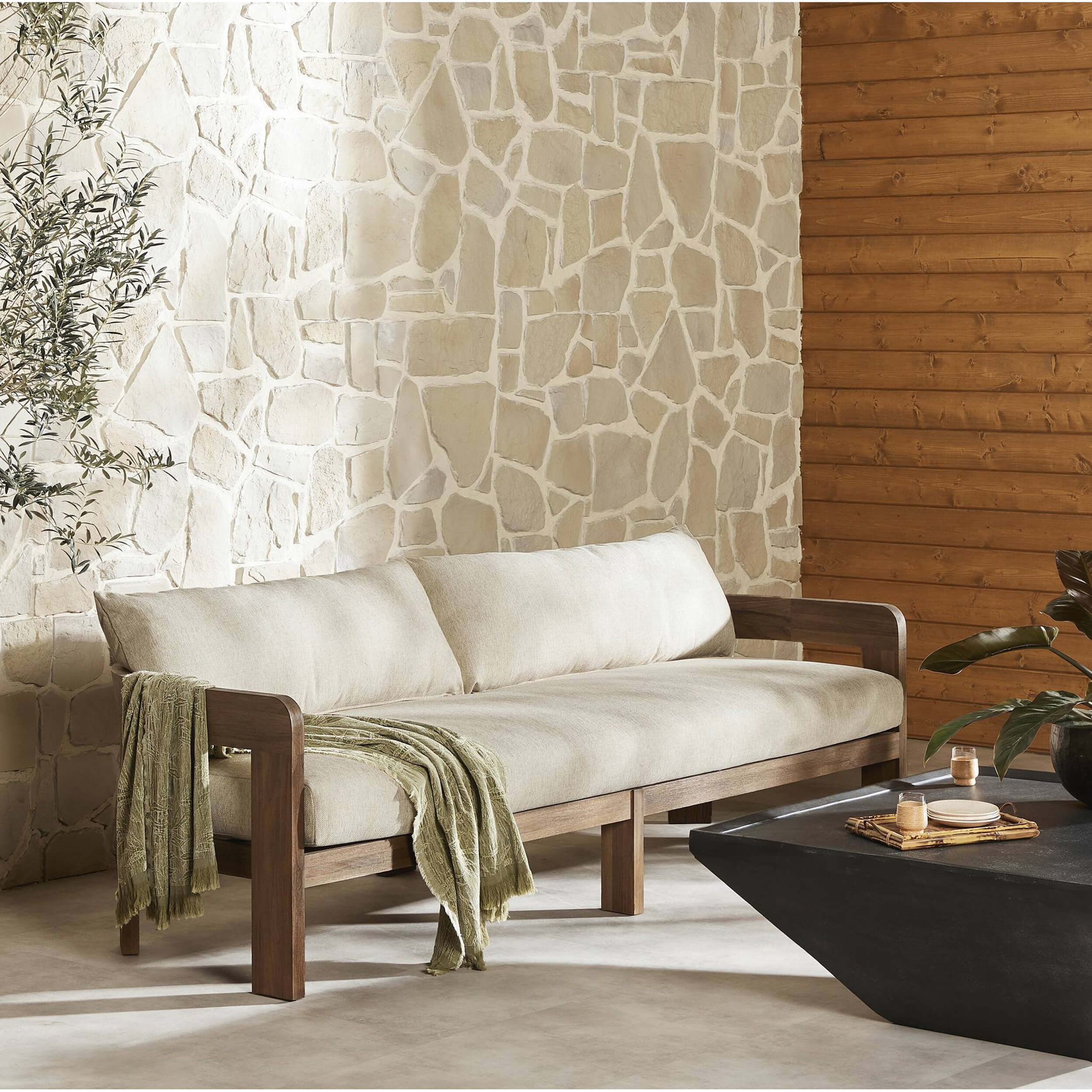 Jackson Outdoor Sofa, Ellor Beige by Four Hands - Image 7