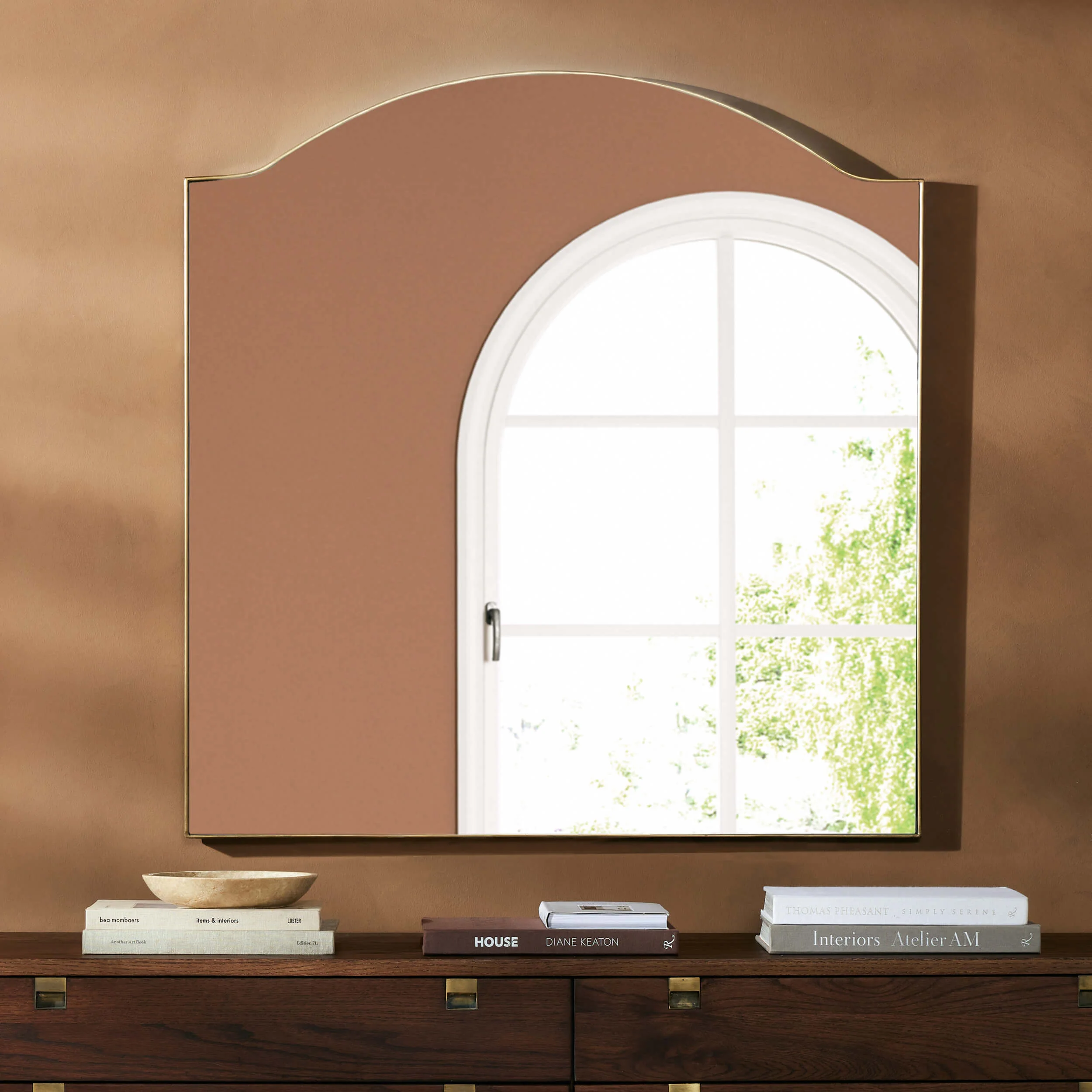 Jacques Mirror, Antique Brass by Four Hands - Image 4