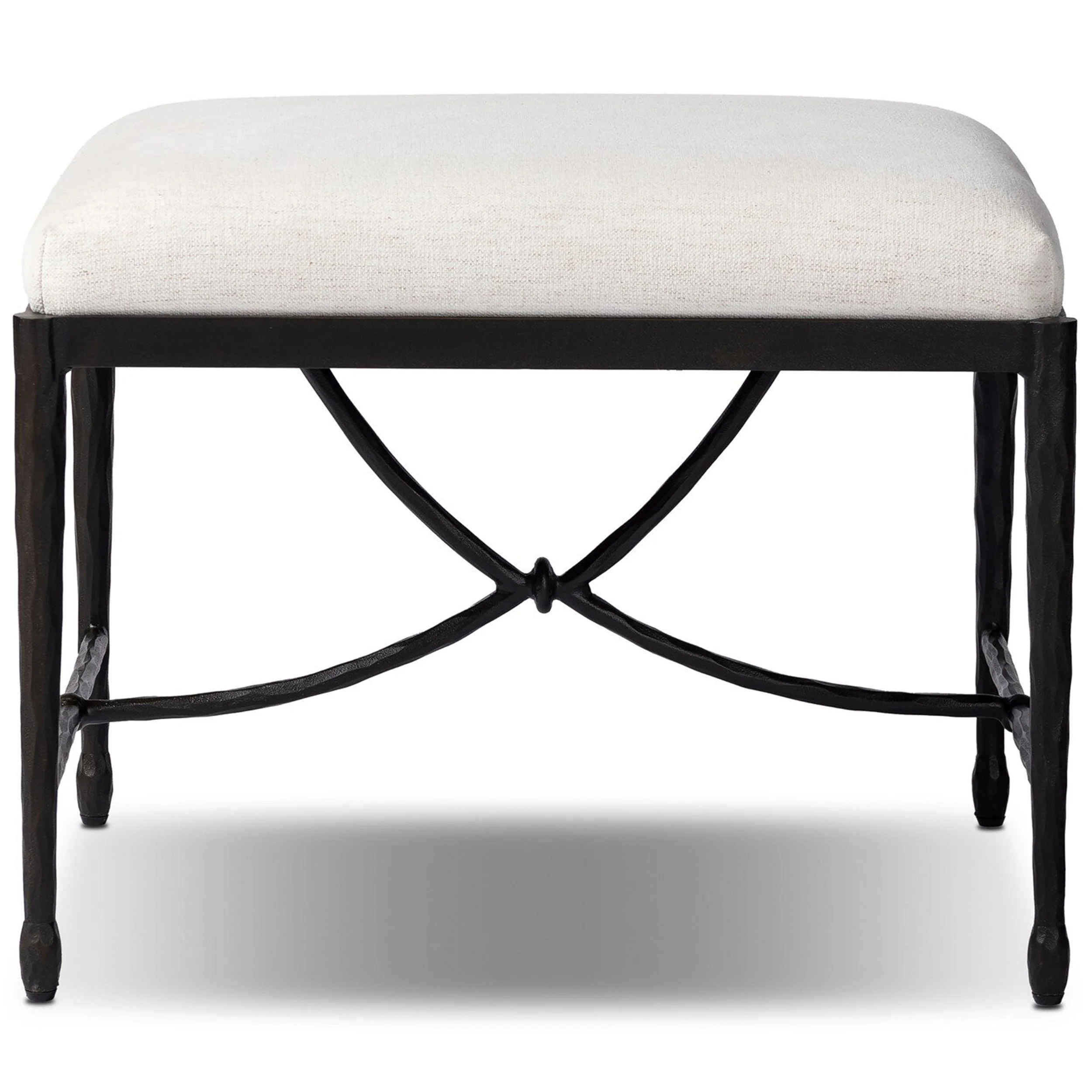 Jade Accent Stool, Nomad Snow by Four Hands - Image 2