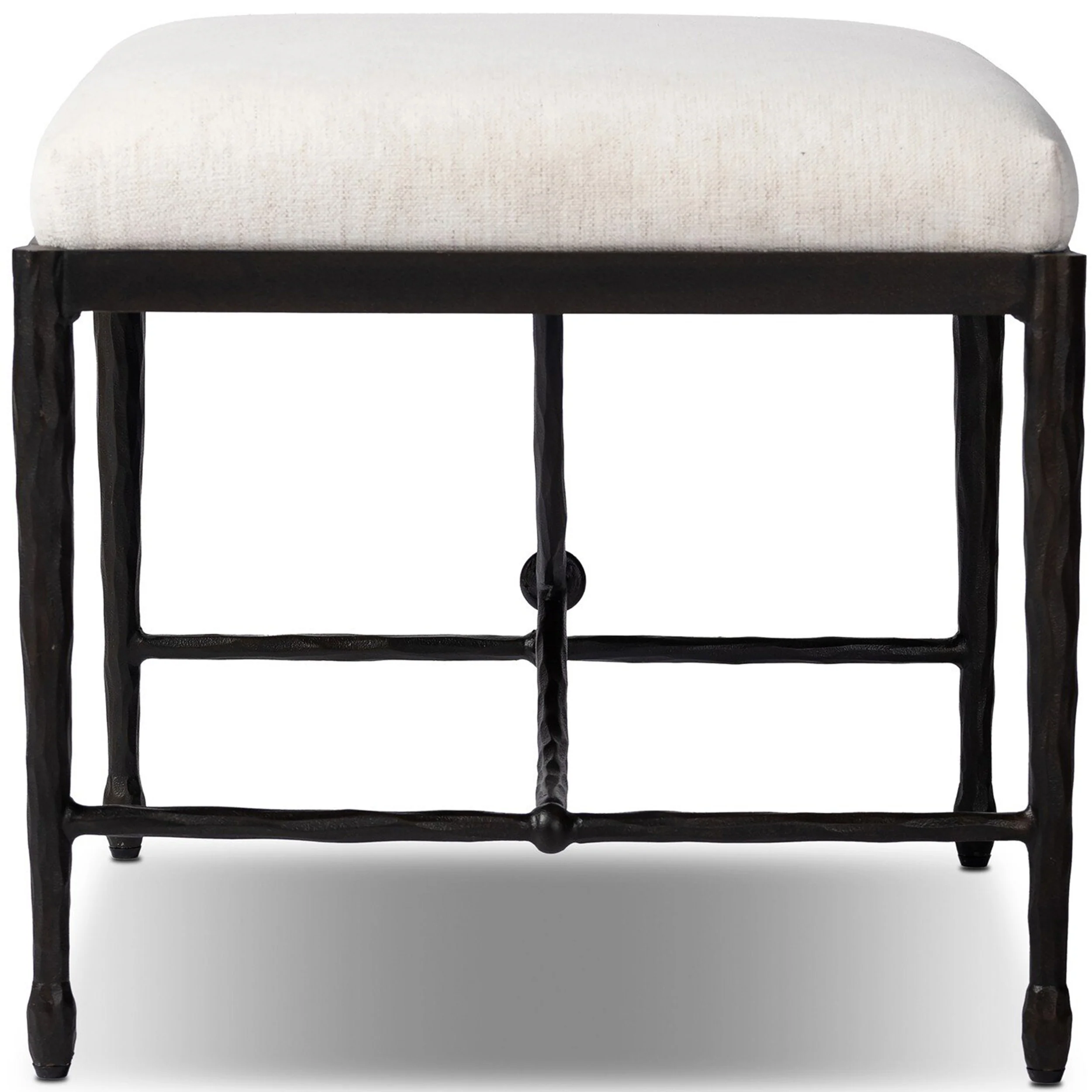 Jade Accent Stool, Nomad Snow by Four Hands - Image 3