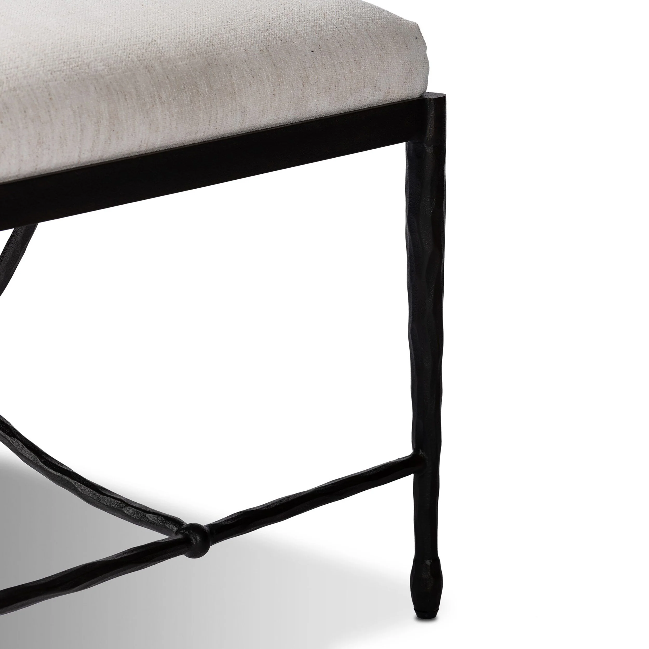 Jade Accent Stool, Nomad Snow by Four Hands - Image 5