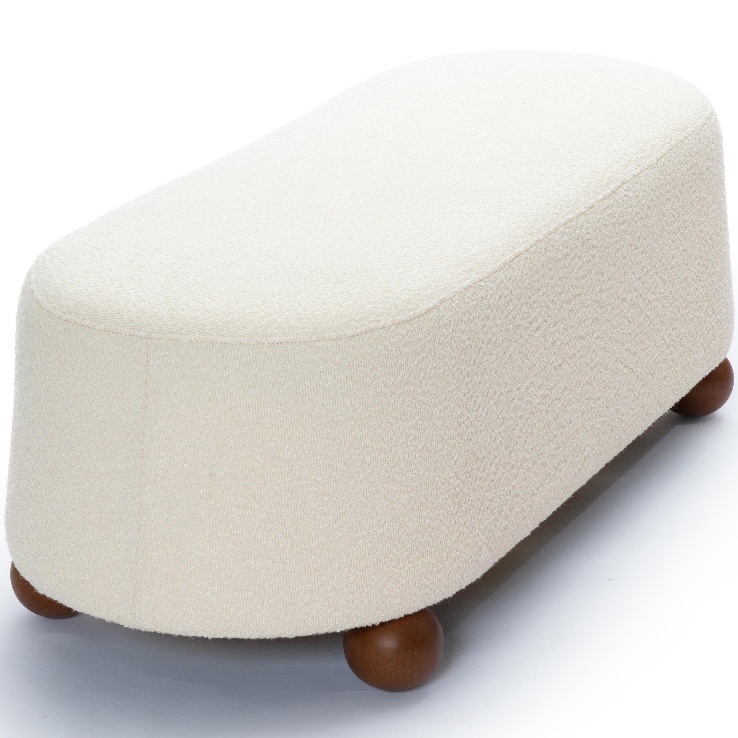 Jaine Ottoman, Cream - Image 3