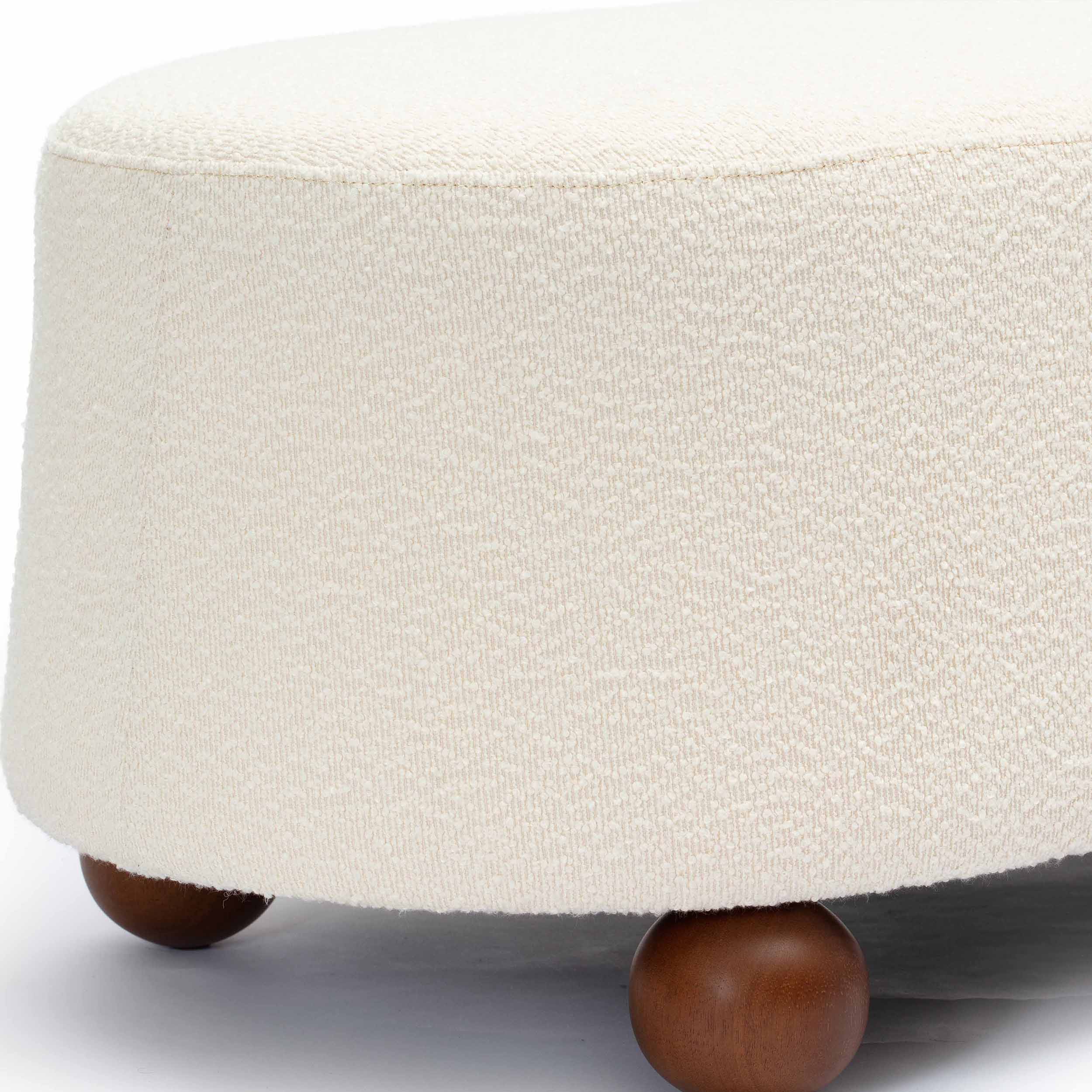 Jaine Ottoman, Cream - Image 4