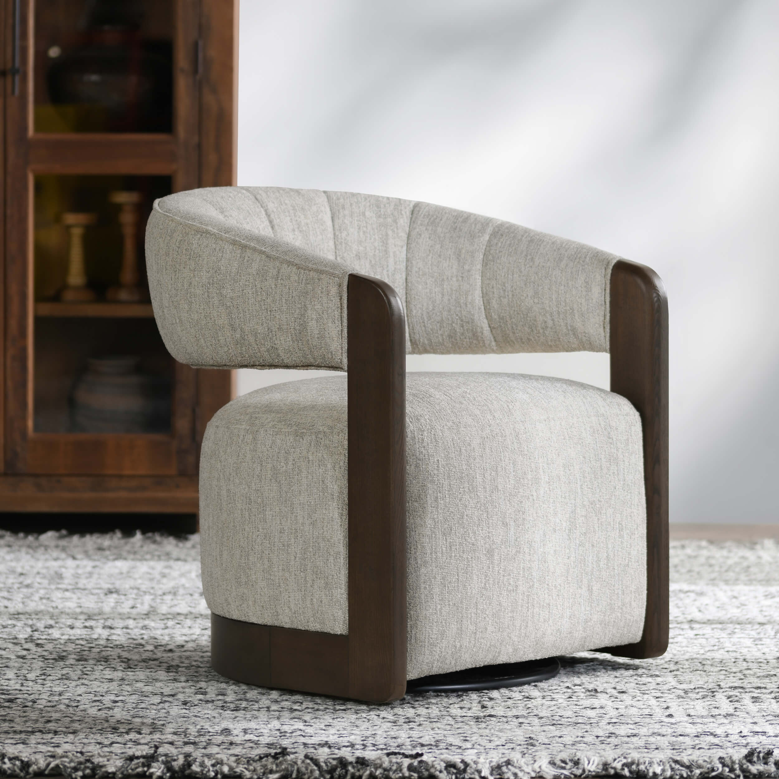 James Swivel Chair, Glacier Gray - Image 6