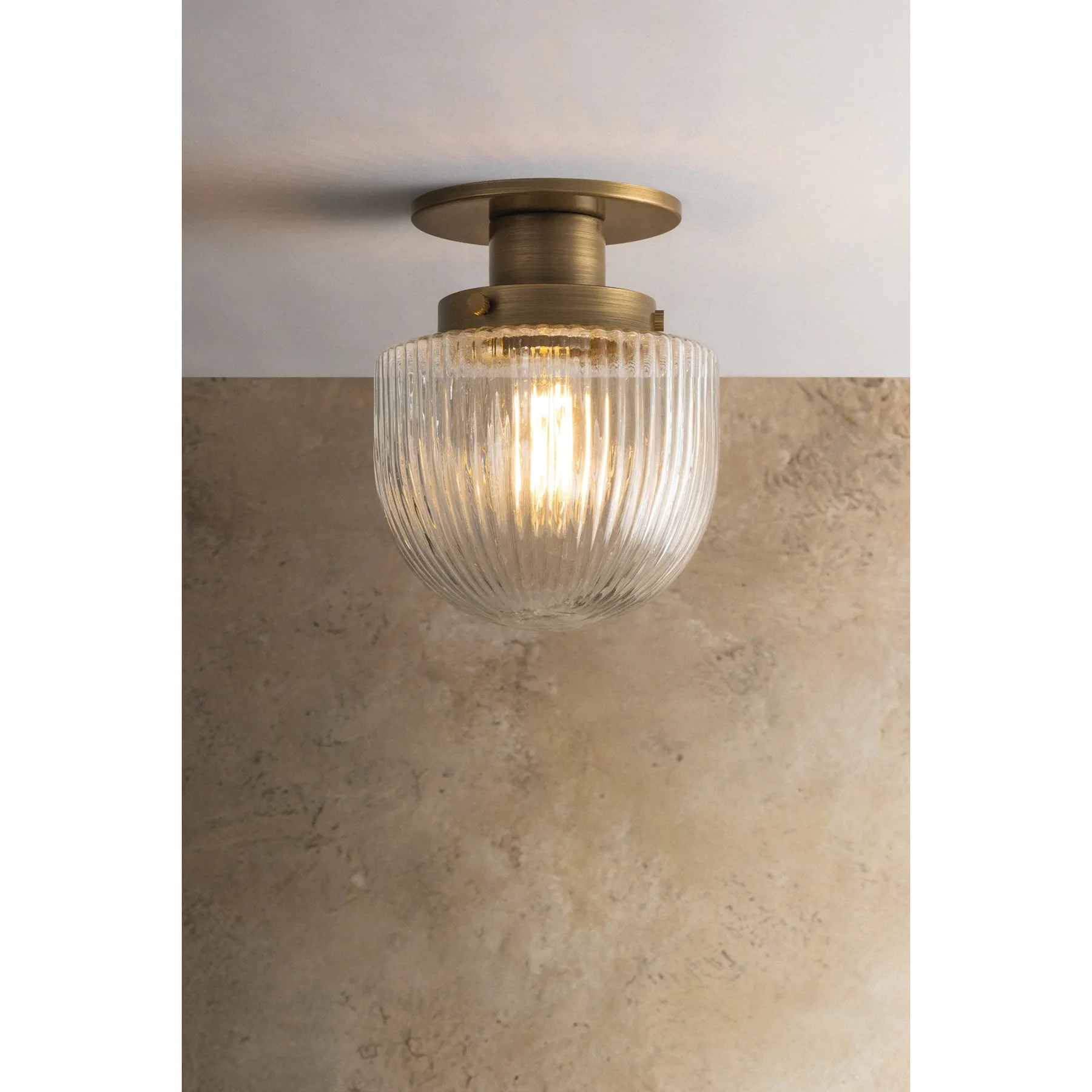 Jar Flush Mount, Patina Brass - Image 2