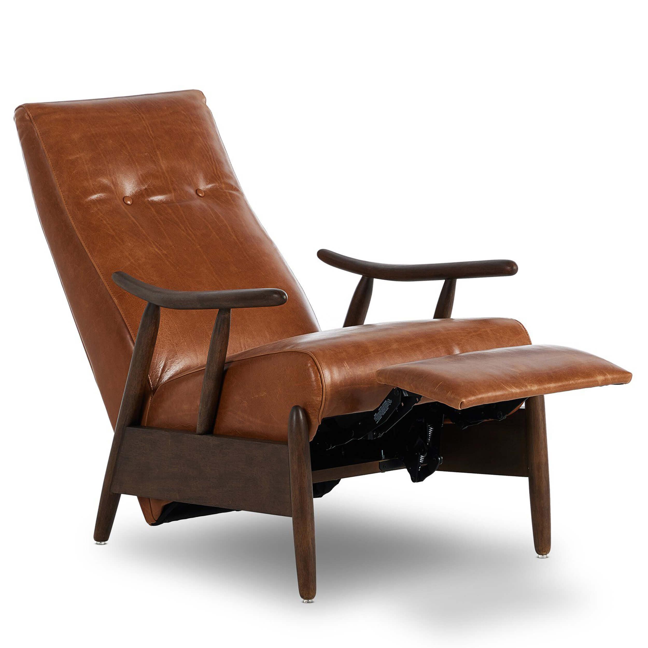 Jarvis Leather Recliner, Dakota Tobacco by Four Hands - Image 5