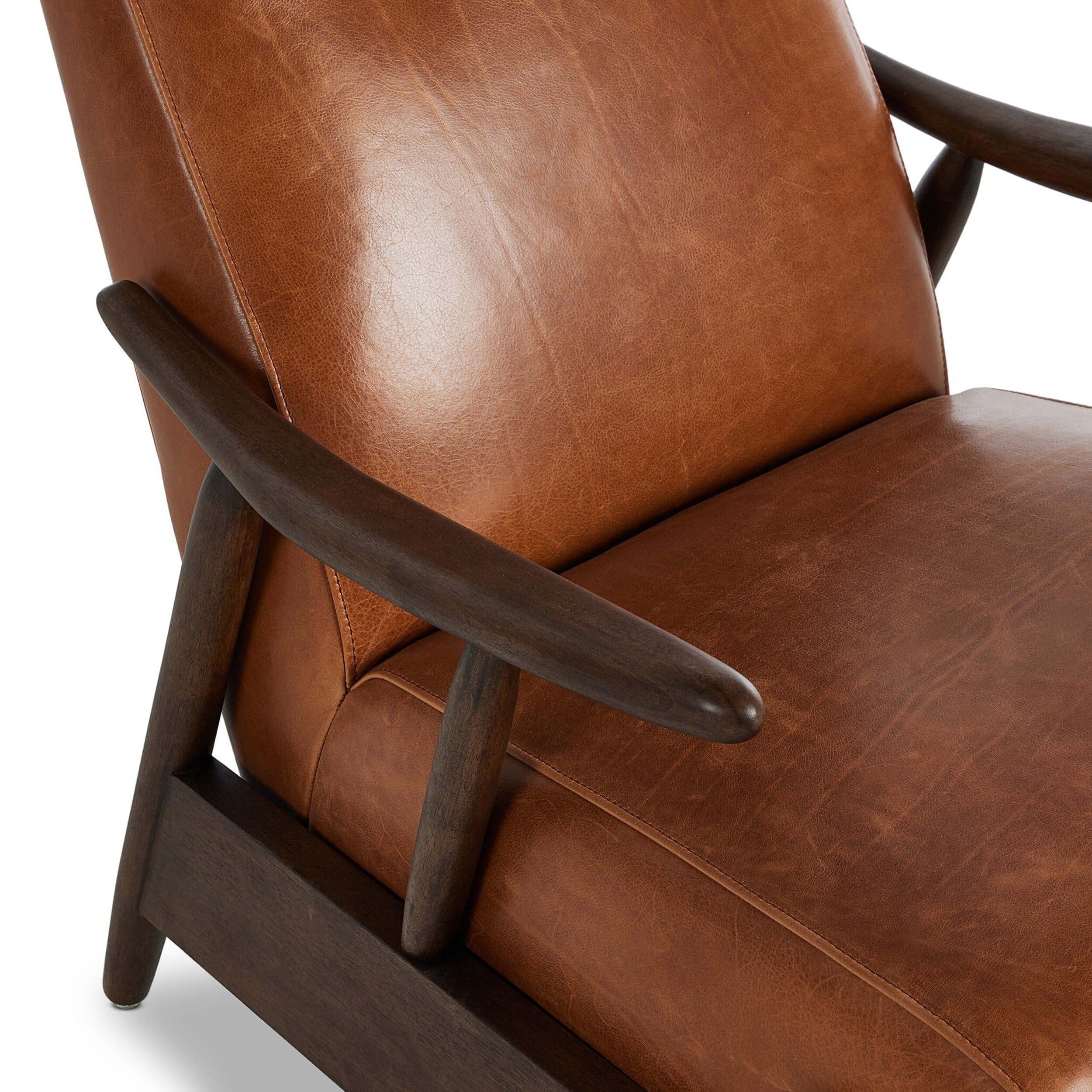 Jarvis Leather Recliner, Dakota Tobacco by Four Hands - Image 6
