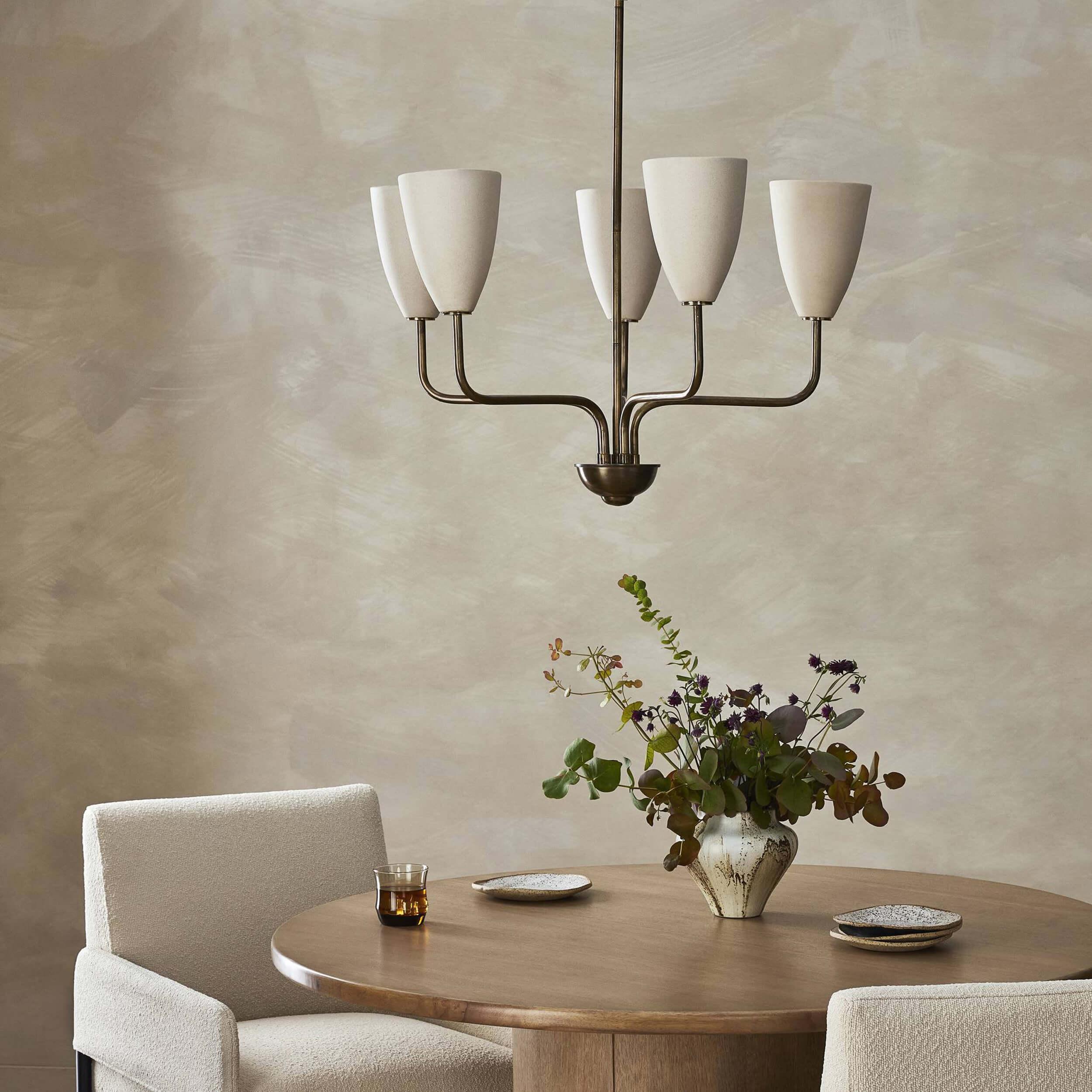 Jasmine Chandelier, Aged Brass by Four Hands - Image 5