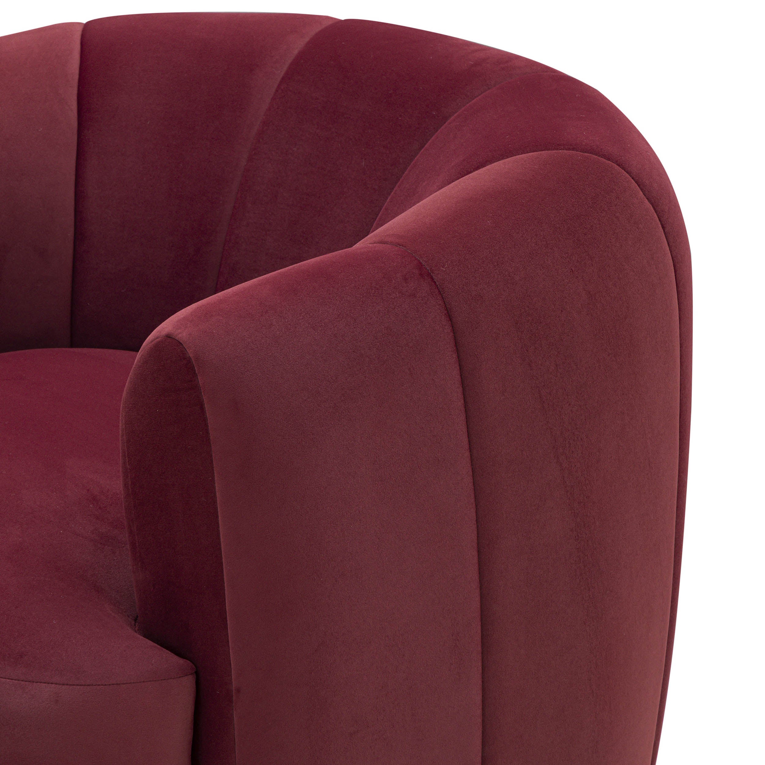 Jasmine Velvet Swivel Accent Chair, Berry Red - Image 5