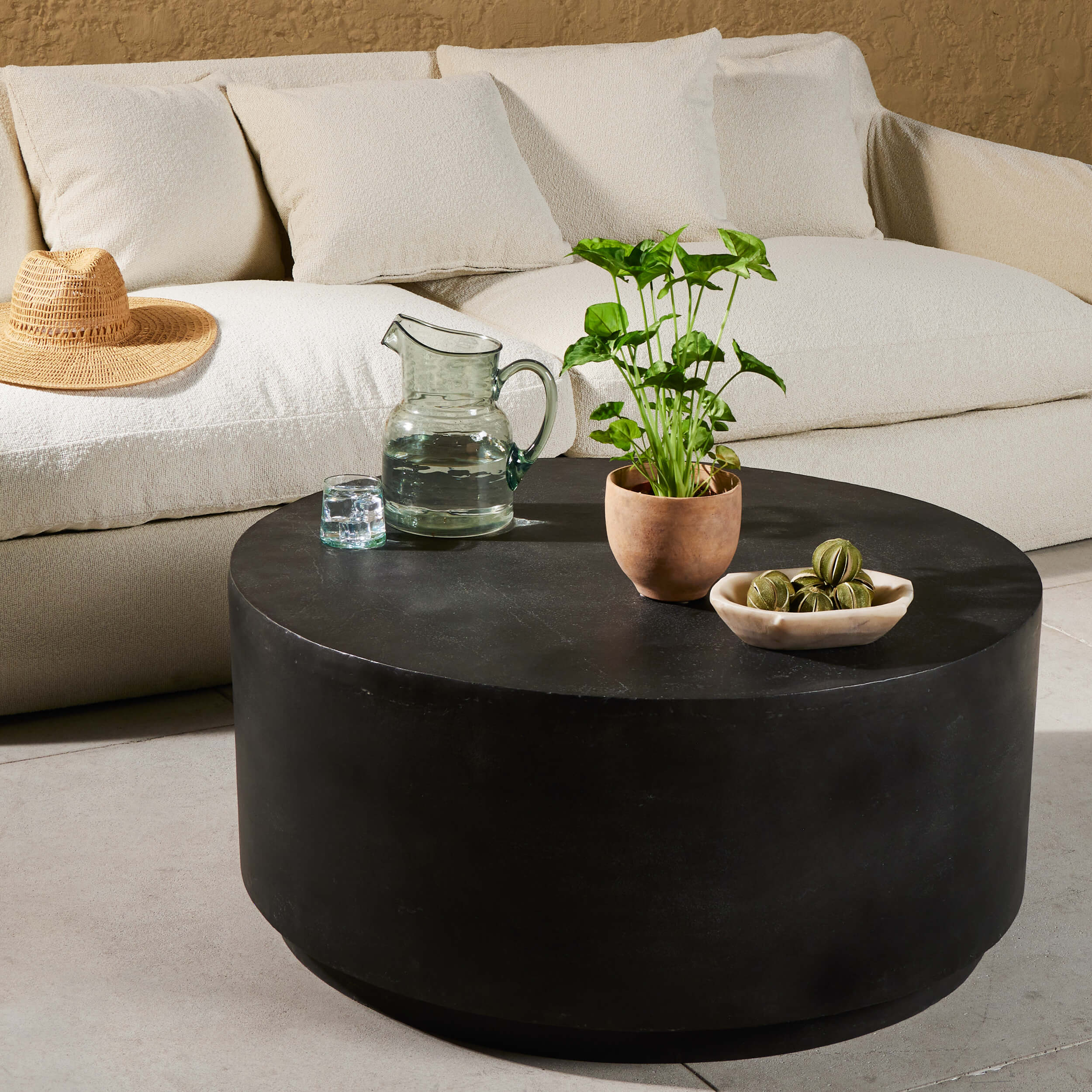 Javi Outdoor Coffee Table, Aged Grey by Four Hands - Image 4