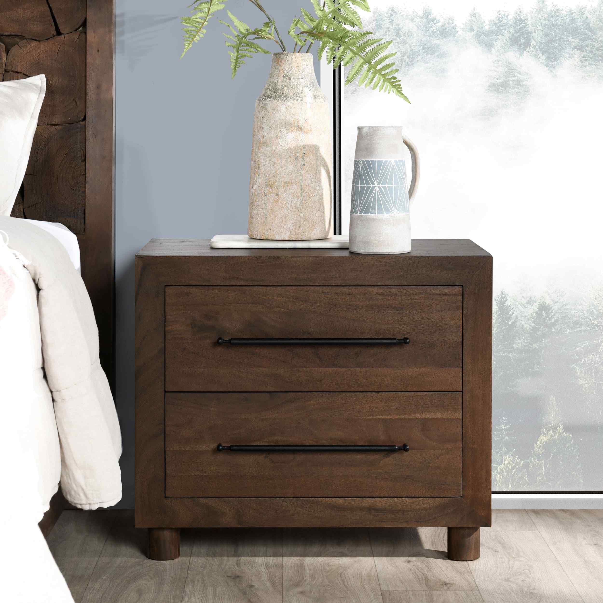 Jaxon 2 Drawer Nightstand, Harvest Brown - Image 5