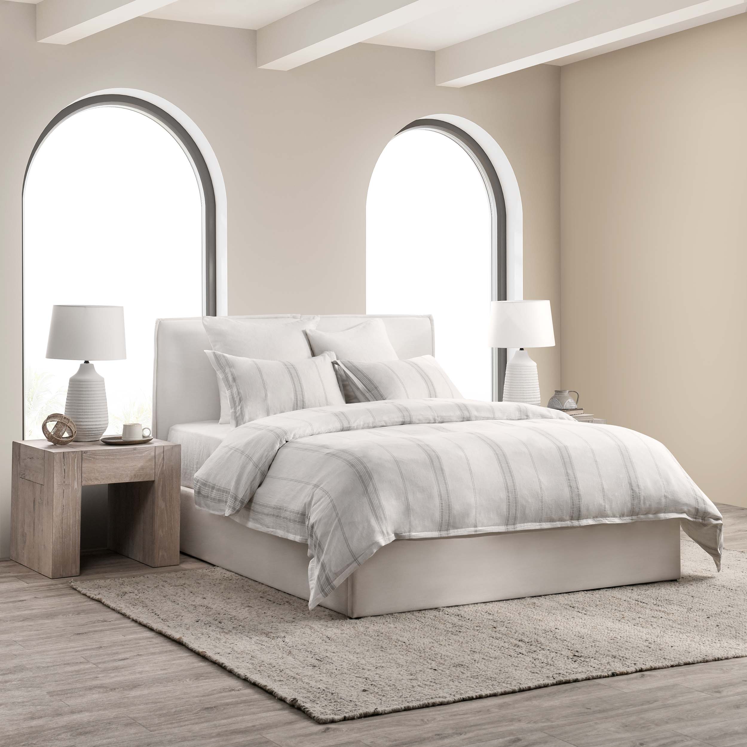 Jayson Duvet Set, Gray Stripe - Image 3