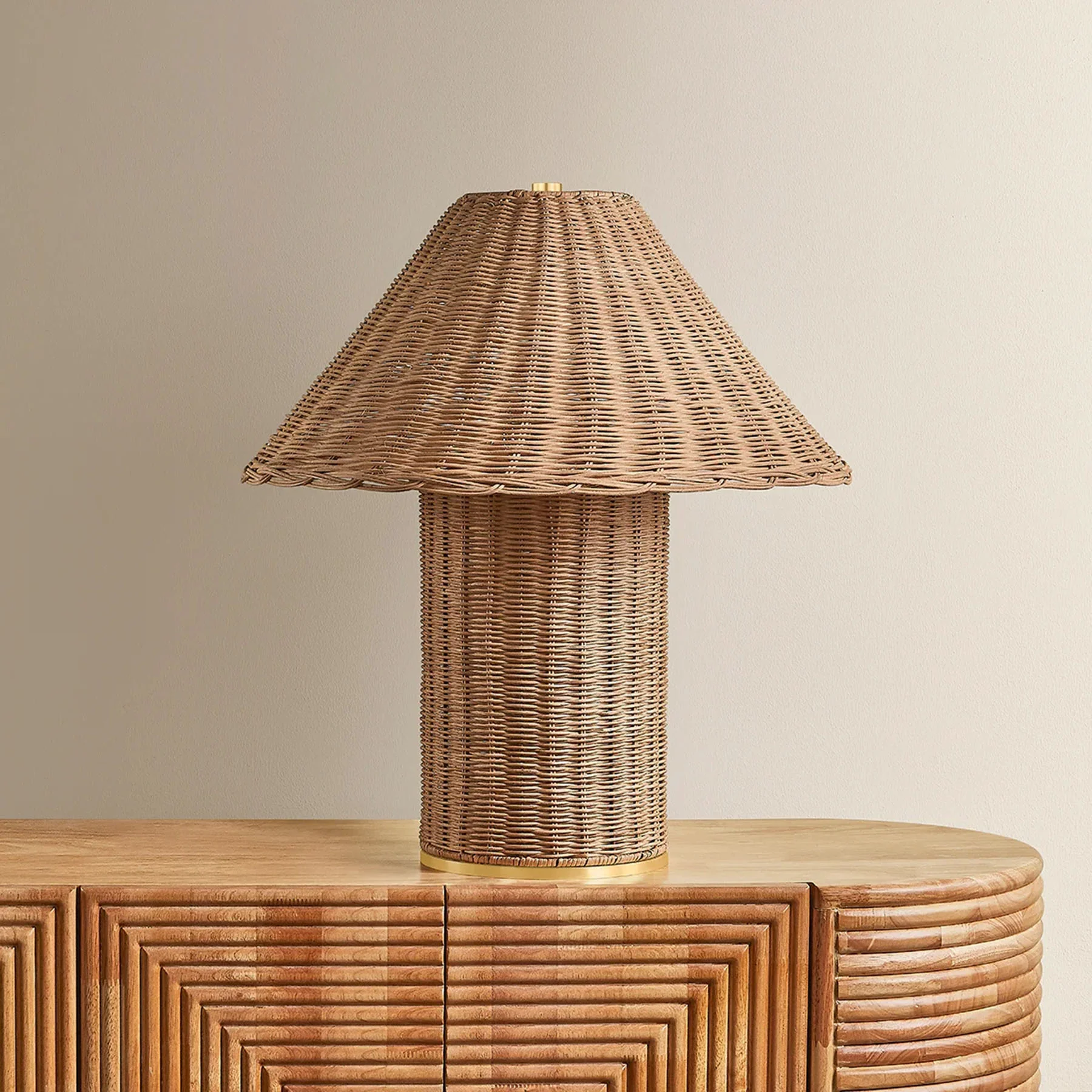 Jeanette Table Lamp, Aged Brass - Image 2