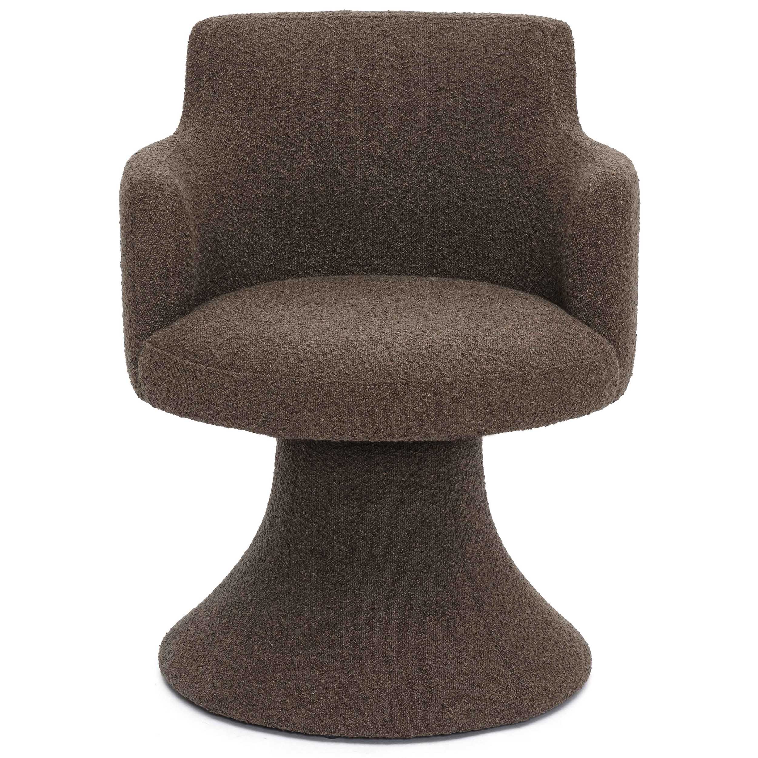 Jeffree Swivel Dining Chair, Chocolate Brown - Image 2