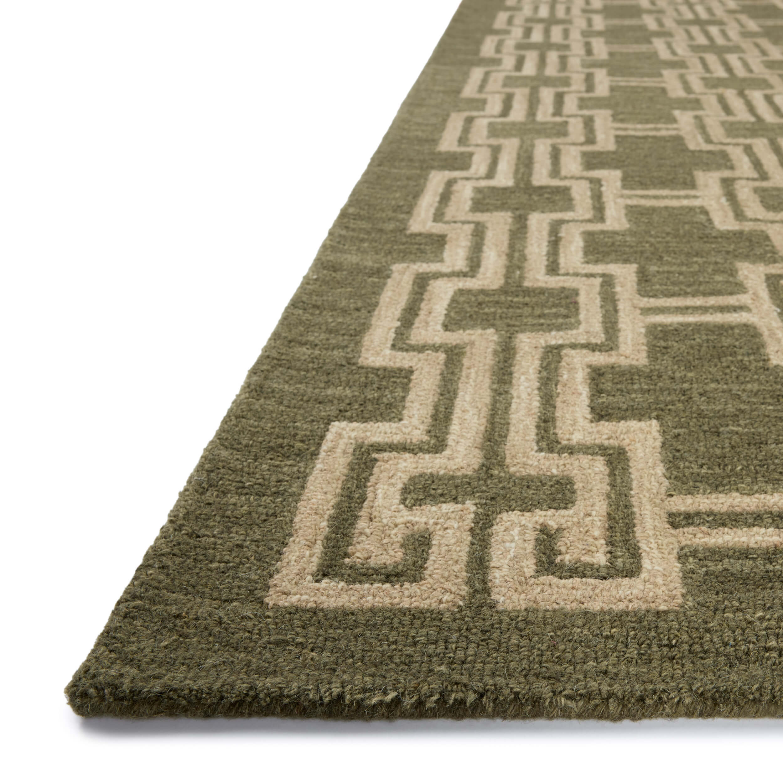 Jeremiah Brent × Loloi Rug Barrow BAR-02, JM Moss/Beige - Image 2