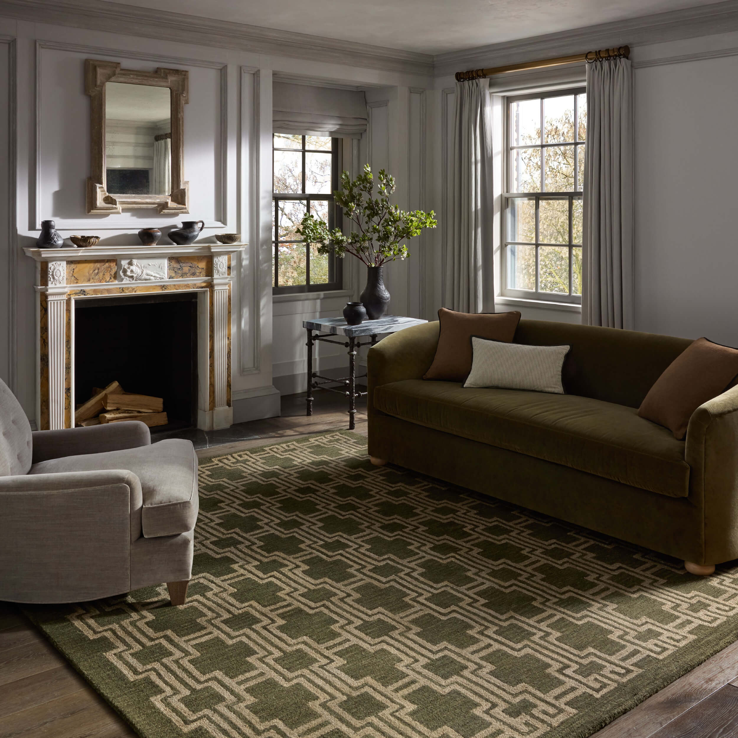 Jeremiah Brent × Loloi Rug Barrow BAR-02, JM Moss/Beige - Image 6