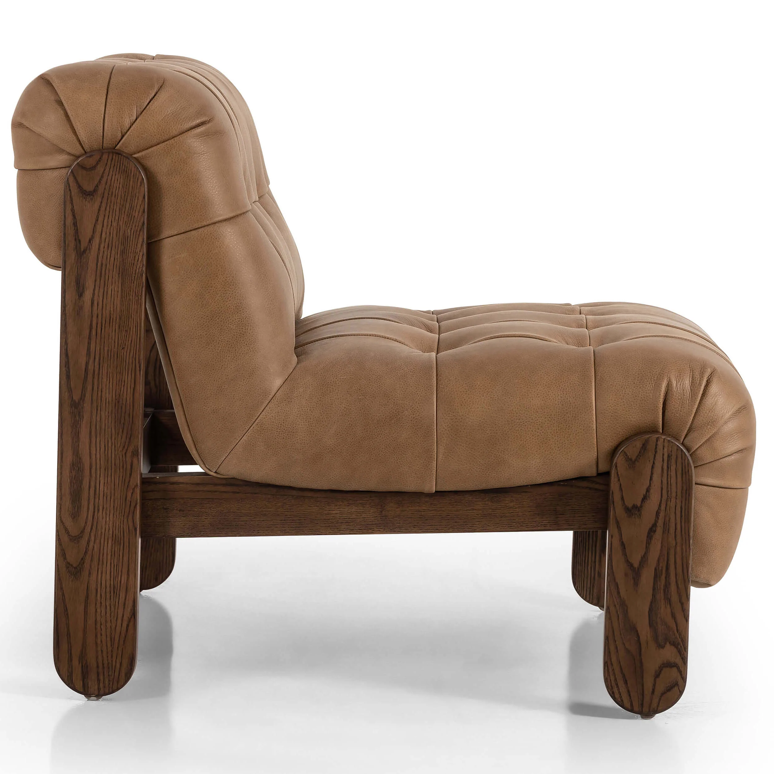 Jeremiah Leather Chair, Palermo Drift by Four Hands - Image 3