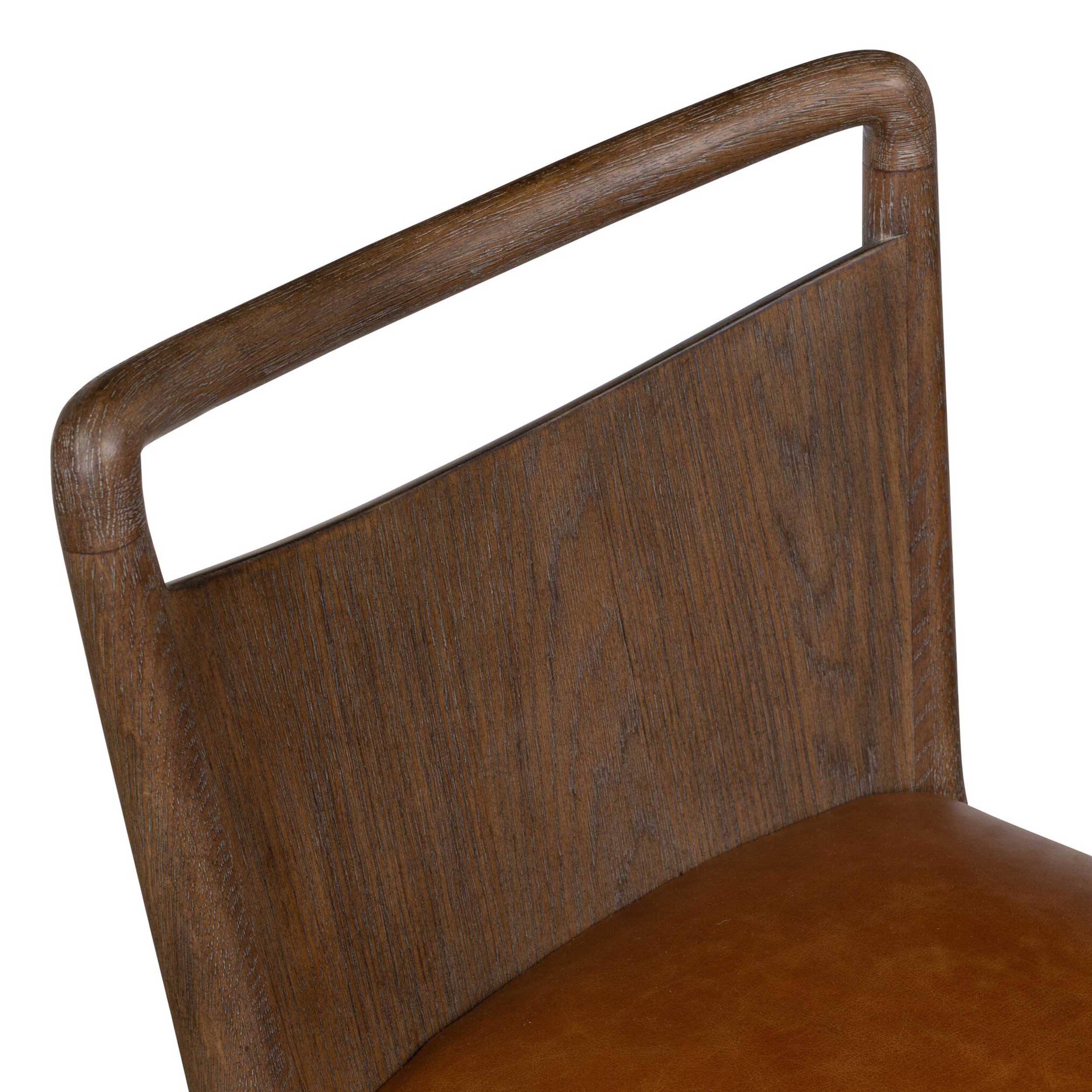 Jessen Leather Counter Stool, Sonoma Chestnut by Four Hands - Image 5