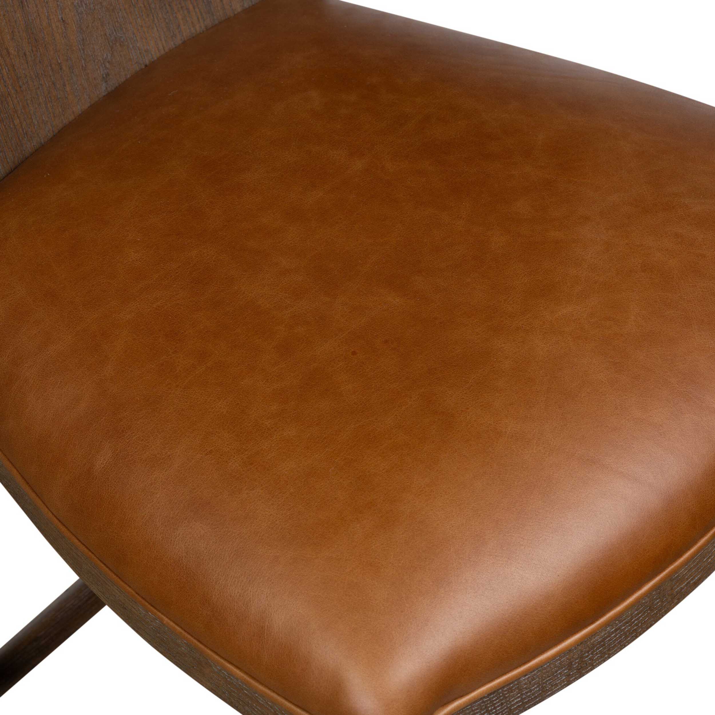 Jessen Leather Counter Stool, Sonoma Chestnut by Four Hands - Image 6