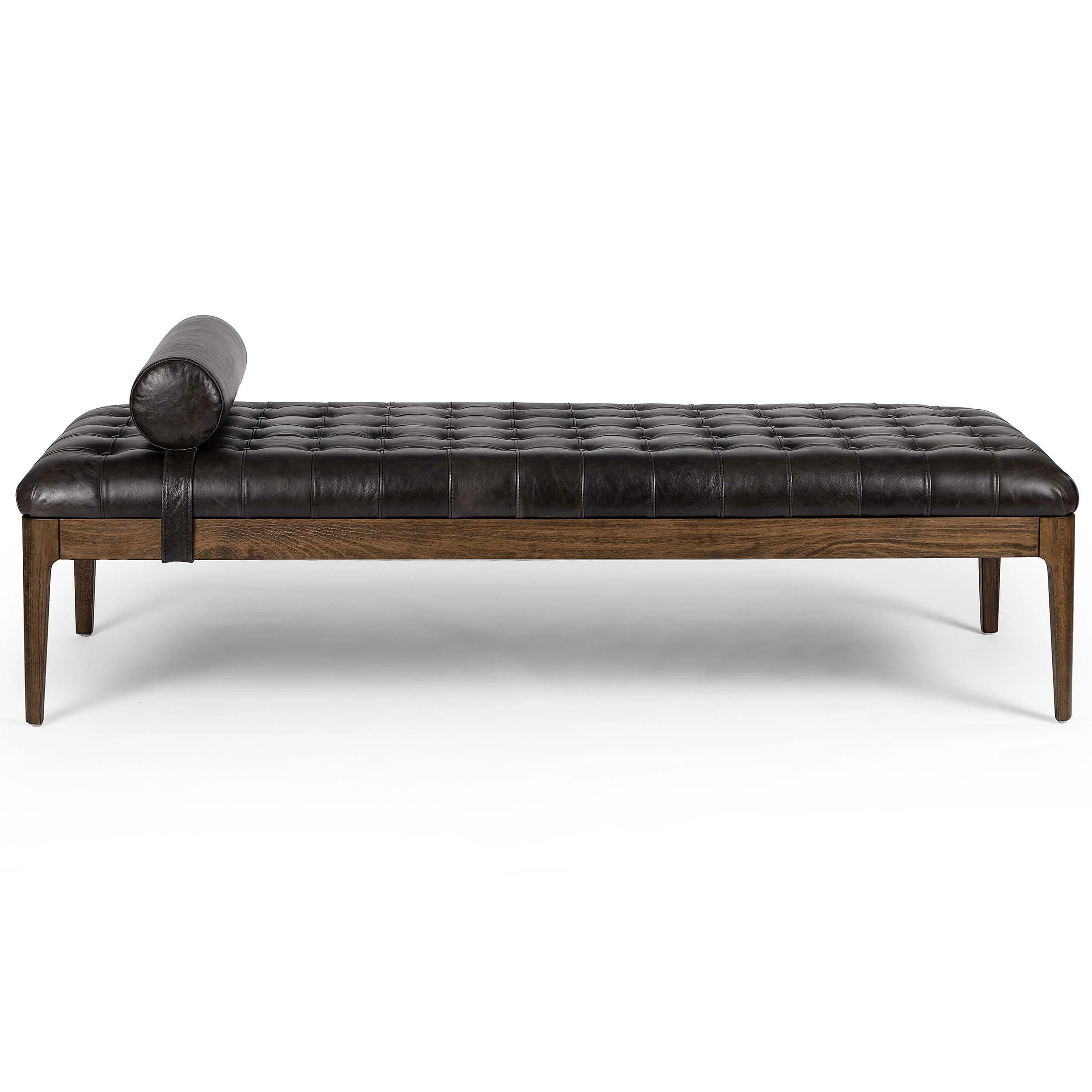 Joanna Leather Bench, Sonoma Black - Image 2