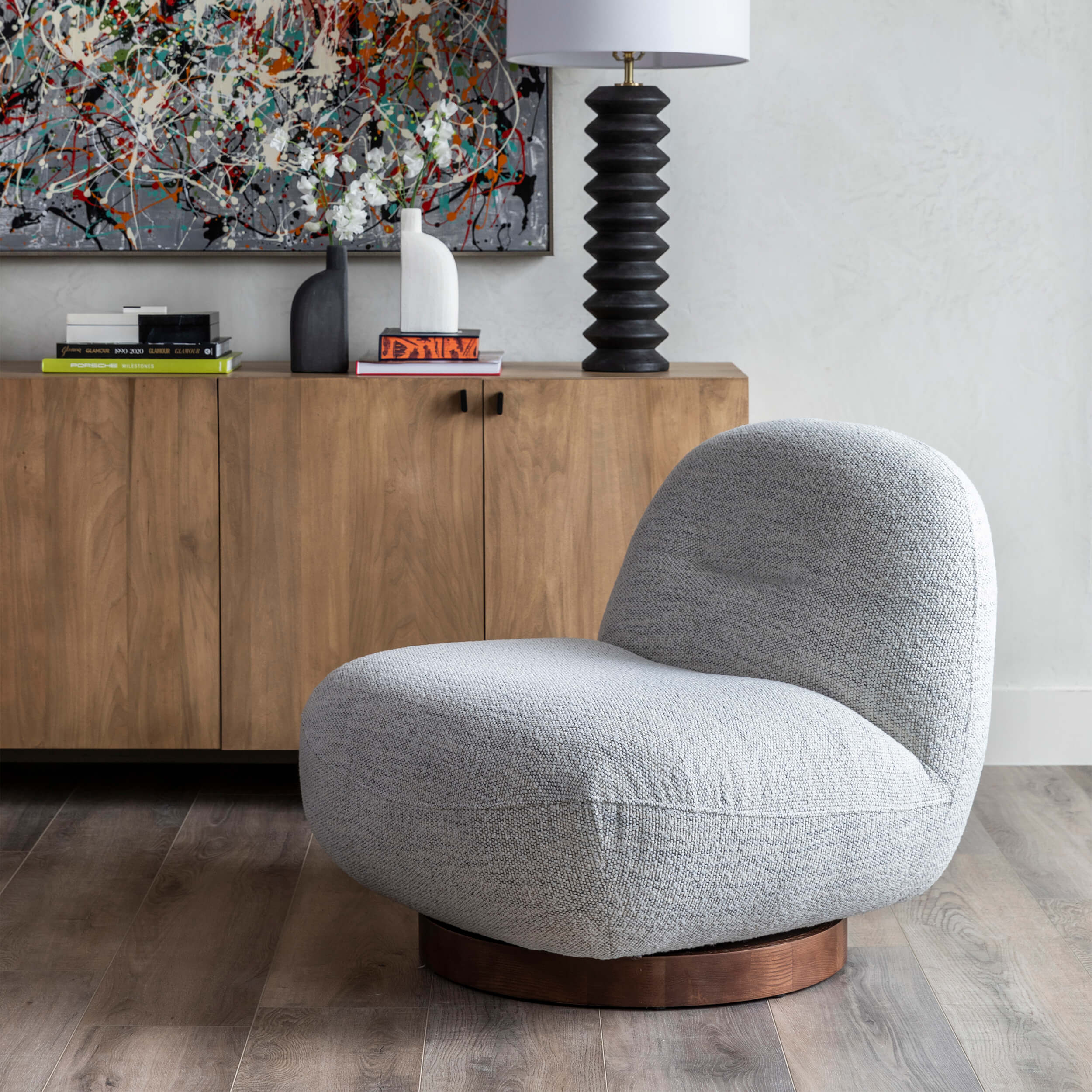 Jodi Swivel Chair, Merino Cotton - Image 5