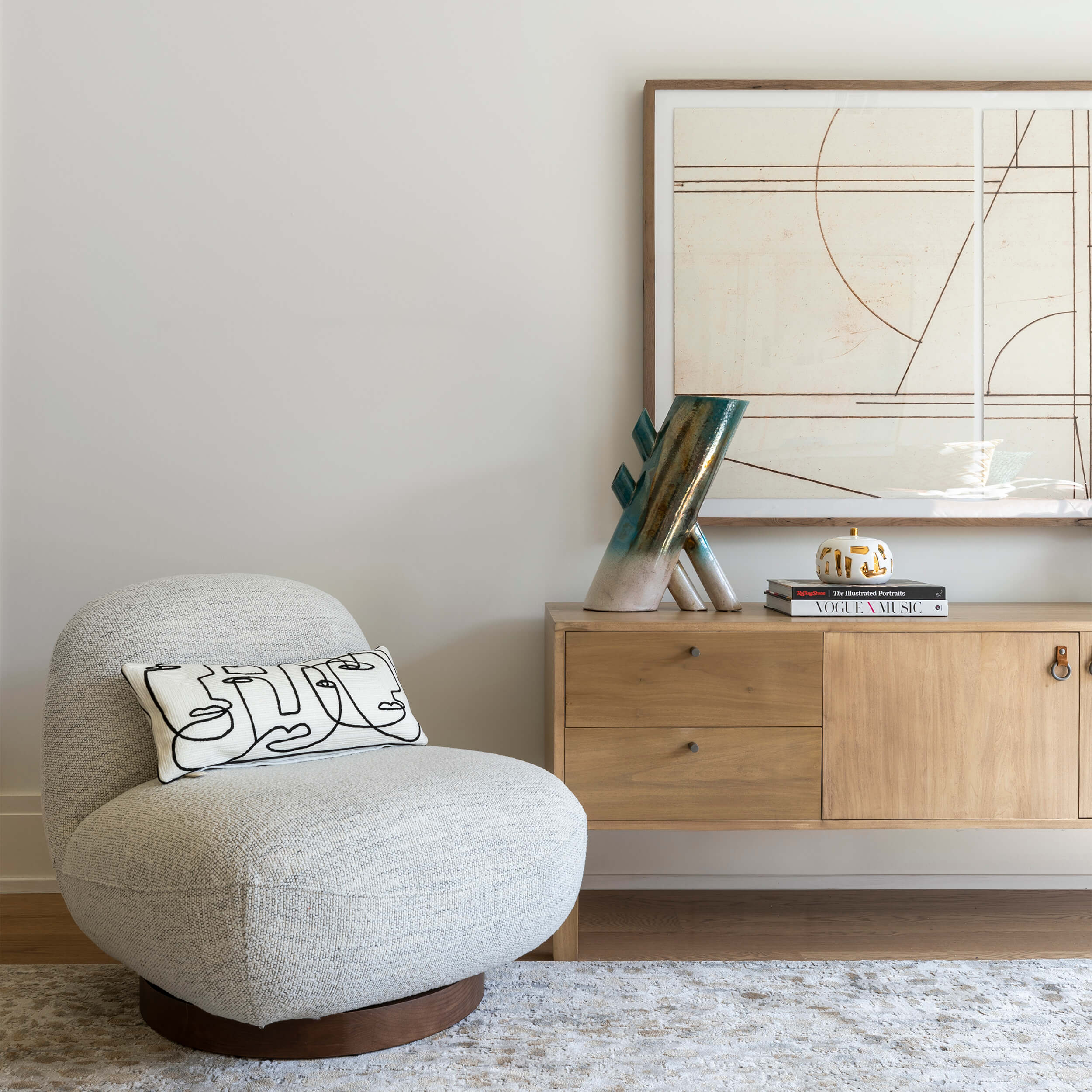 Jodi Swivel Chair, Merino Cotton - Image 6