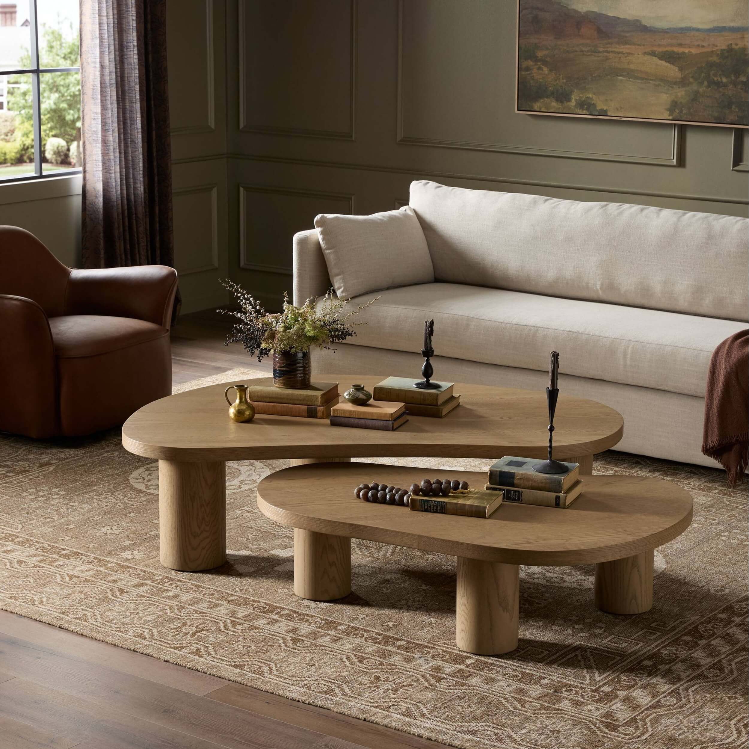 Joji Nesting Coffee Tables, Natural by Four Hands - Image 7
