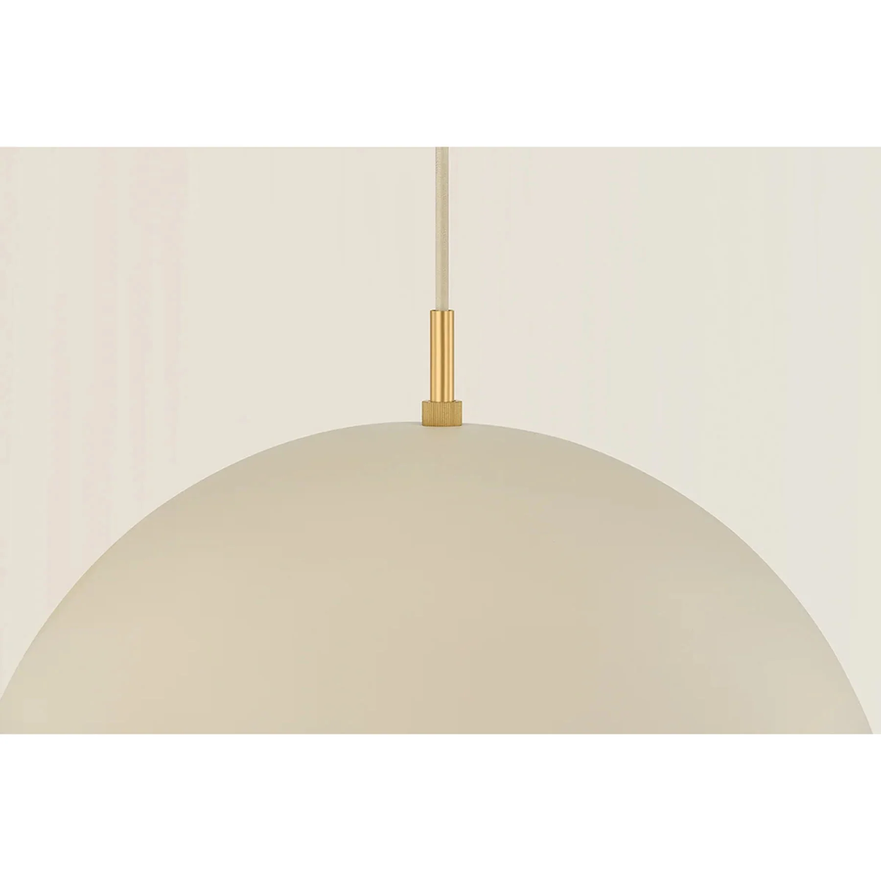 Jolene Bowl Pendant, Aged Brass/Textured Bisque - Image 5