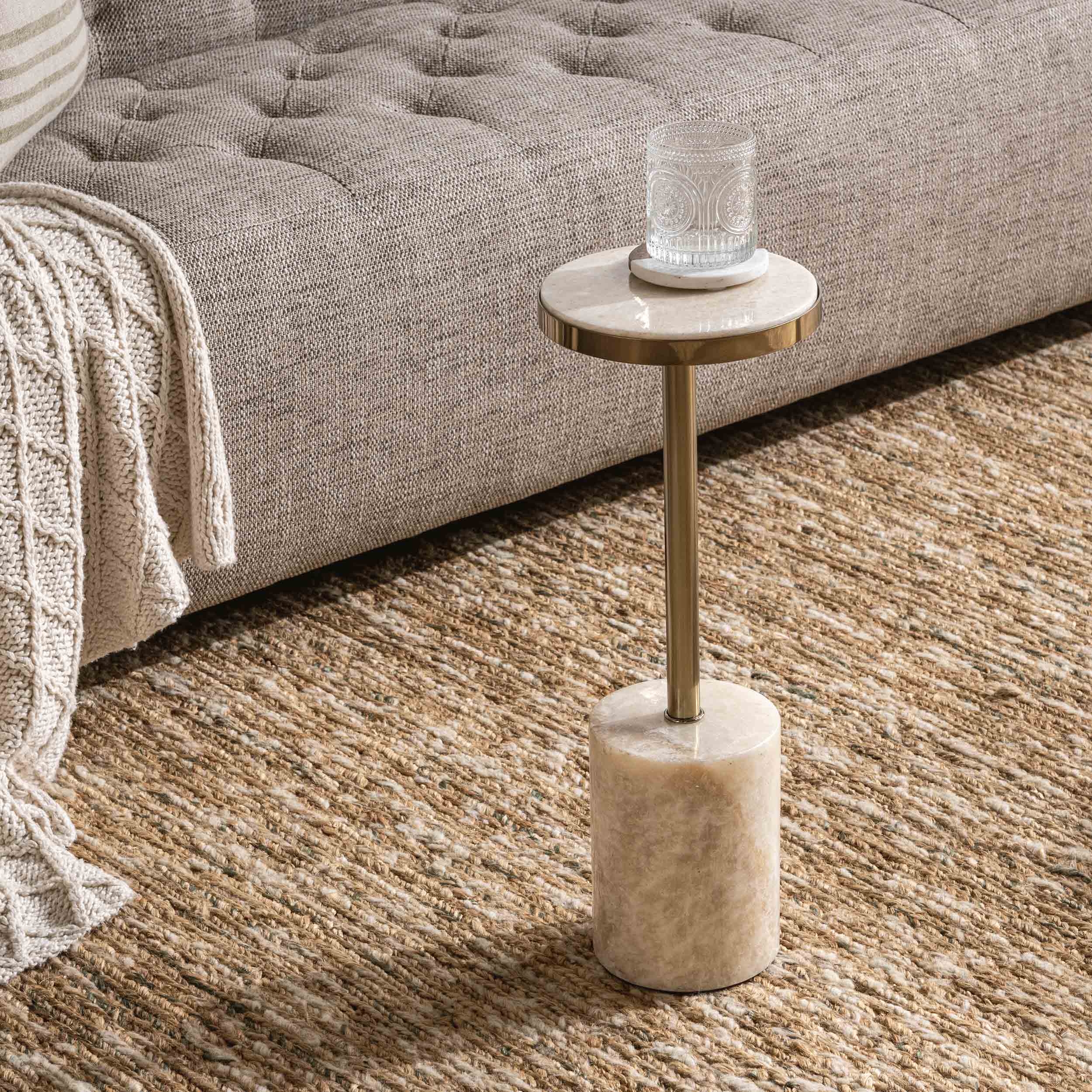 Jordyn Round Accent Table, Champagne - Image 5