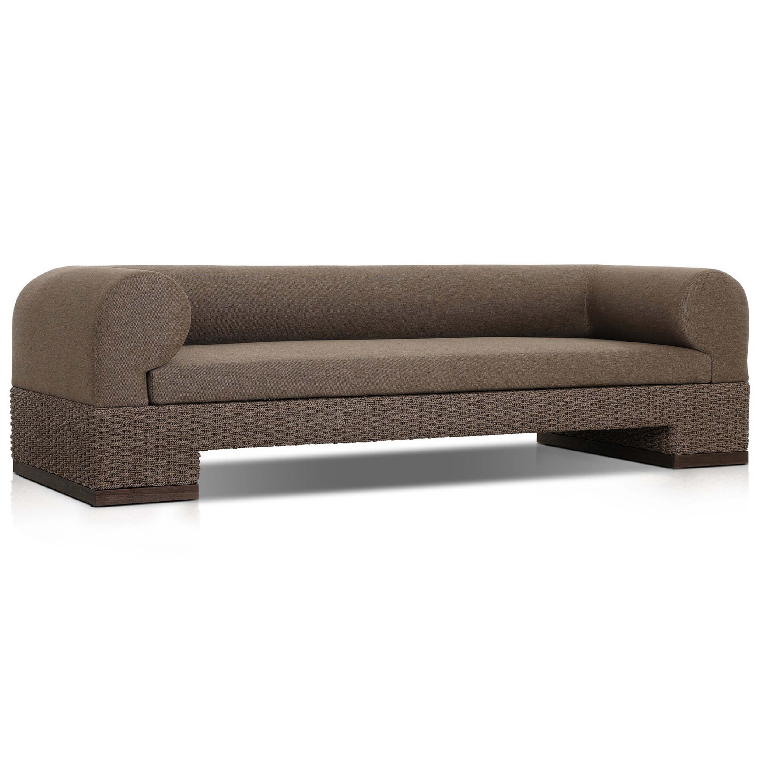 Joss Outdoor Sofa, Ellor Brown by Four Hands - Image 2