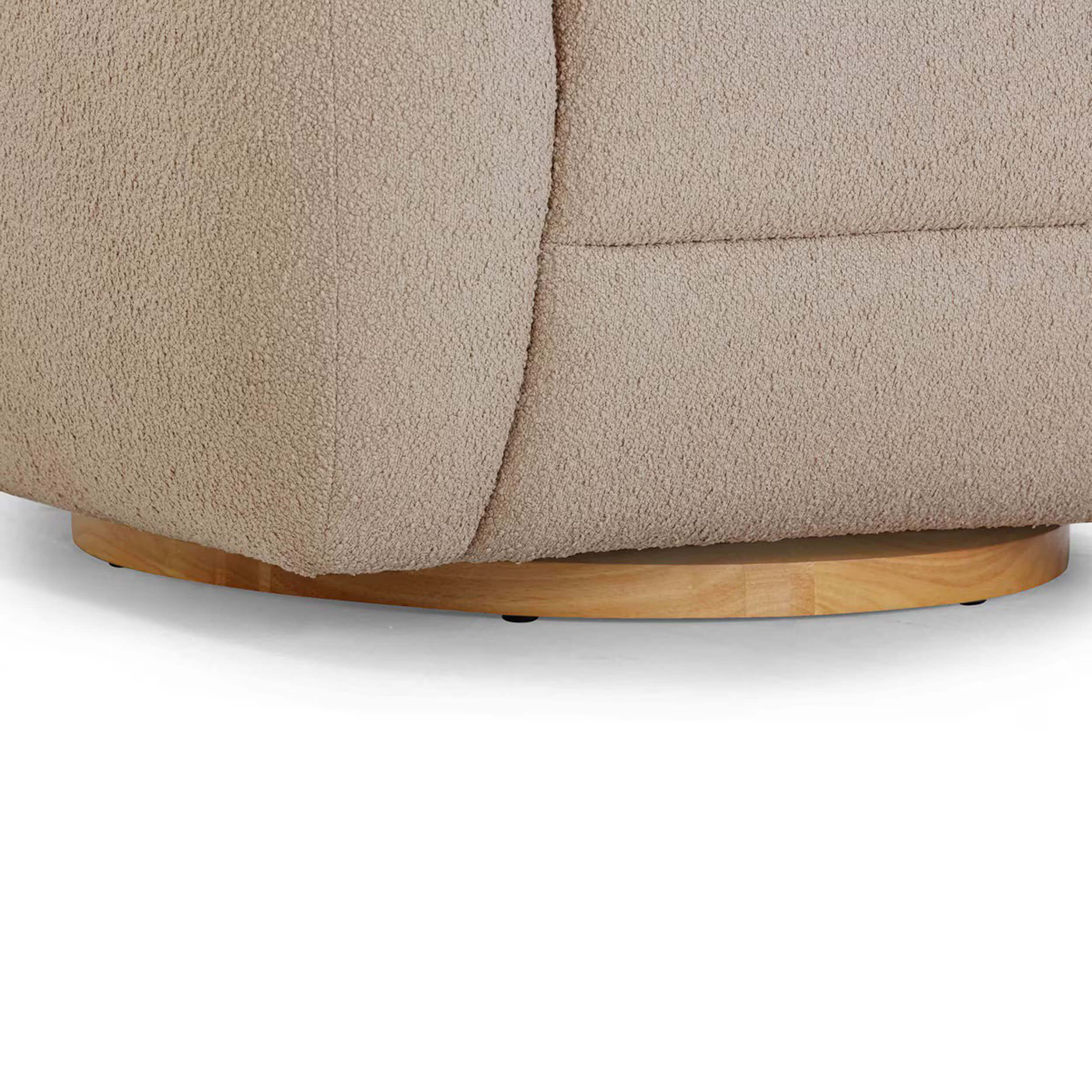 Judy Swivel Chair, Light Brown - Image 4