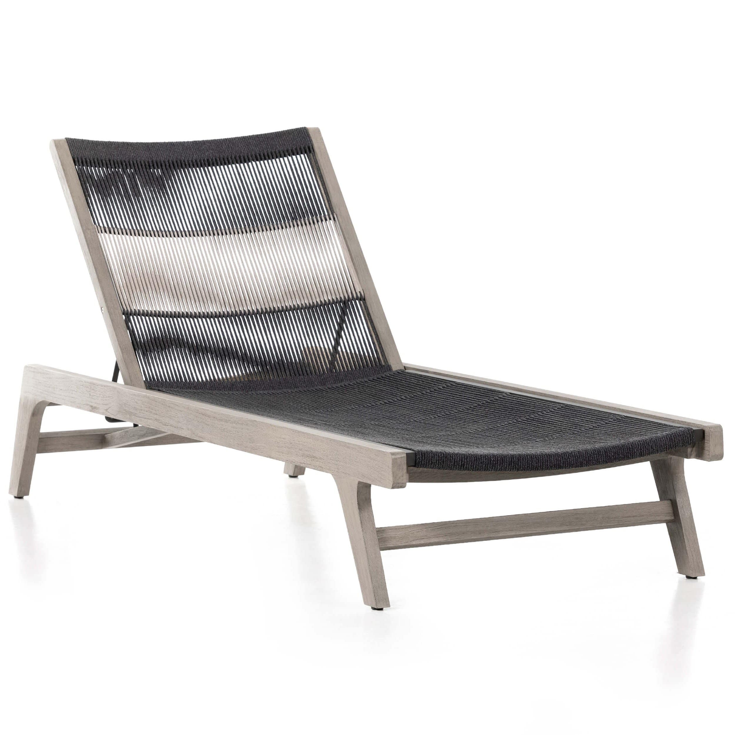 Julian Outdoor Chaise, Weathered Grey by Four Hands