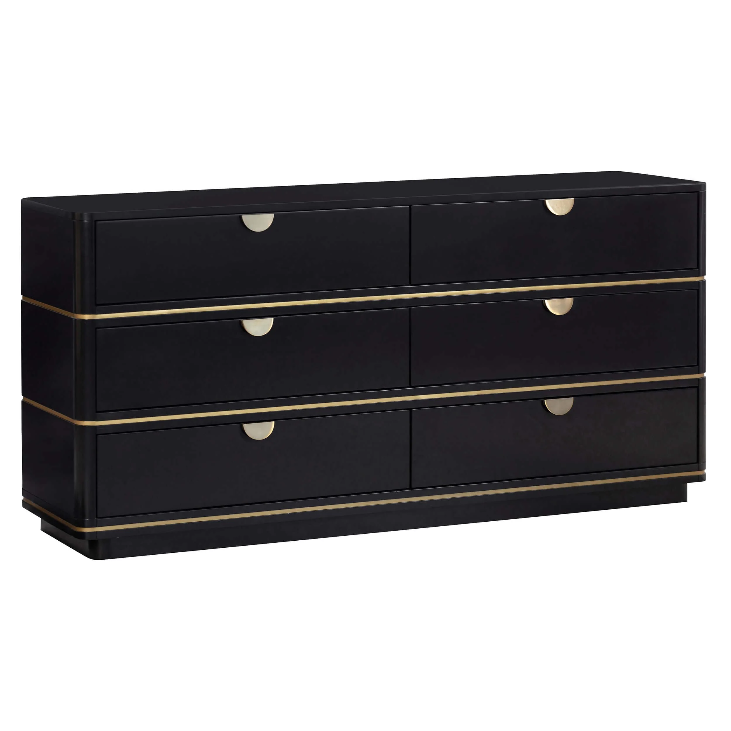Julieta 6 Drawer Dresser, Black