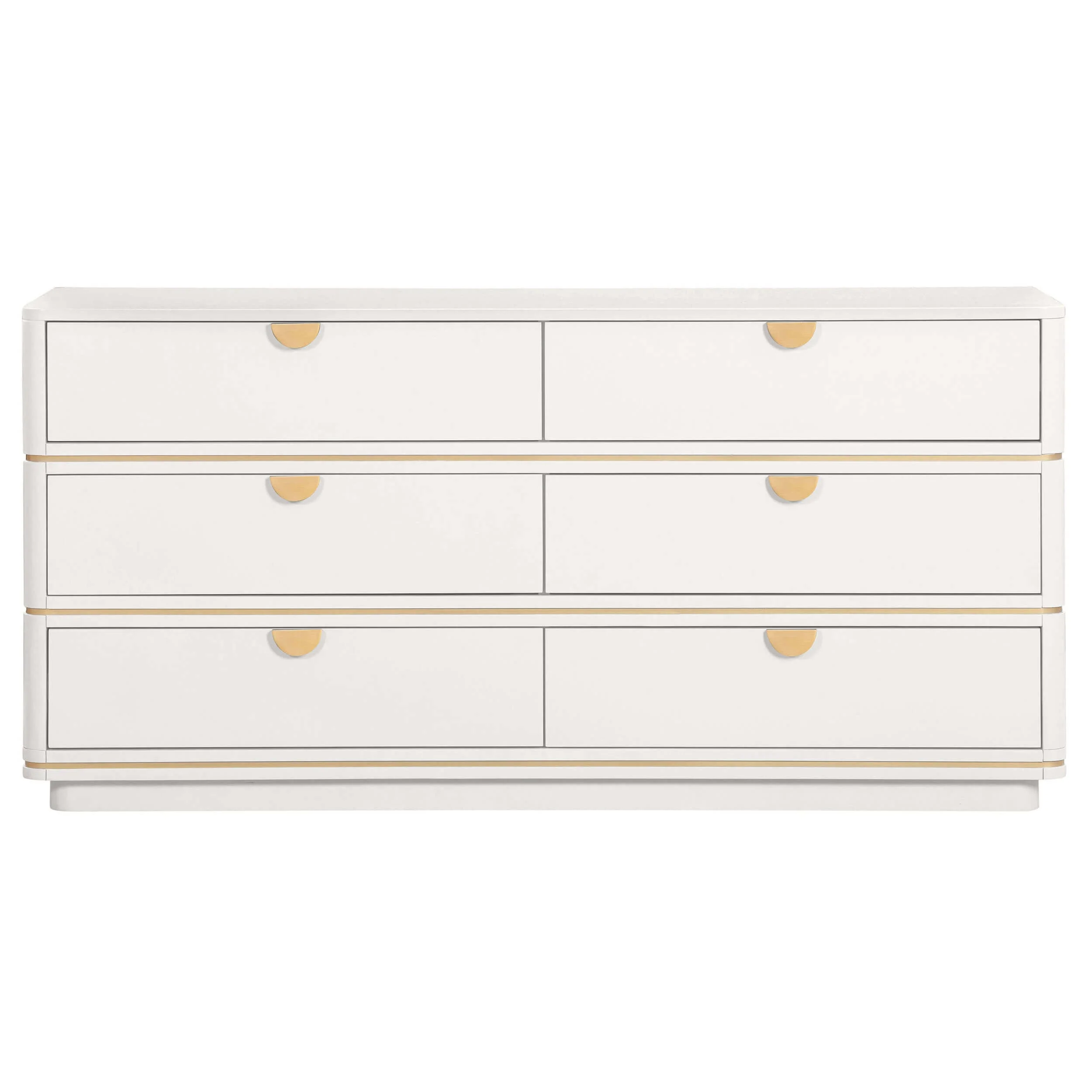 Julieta 6 Drawer Dresser, Cream - Image 3