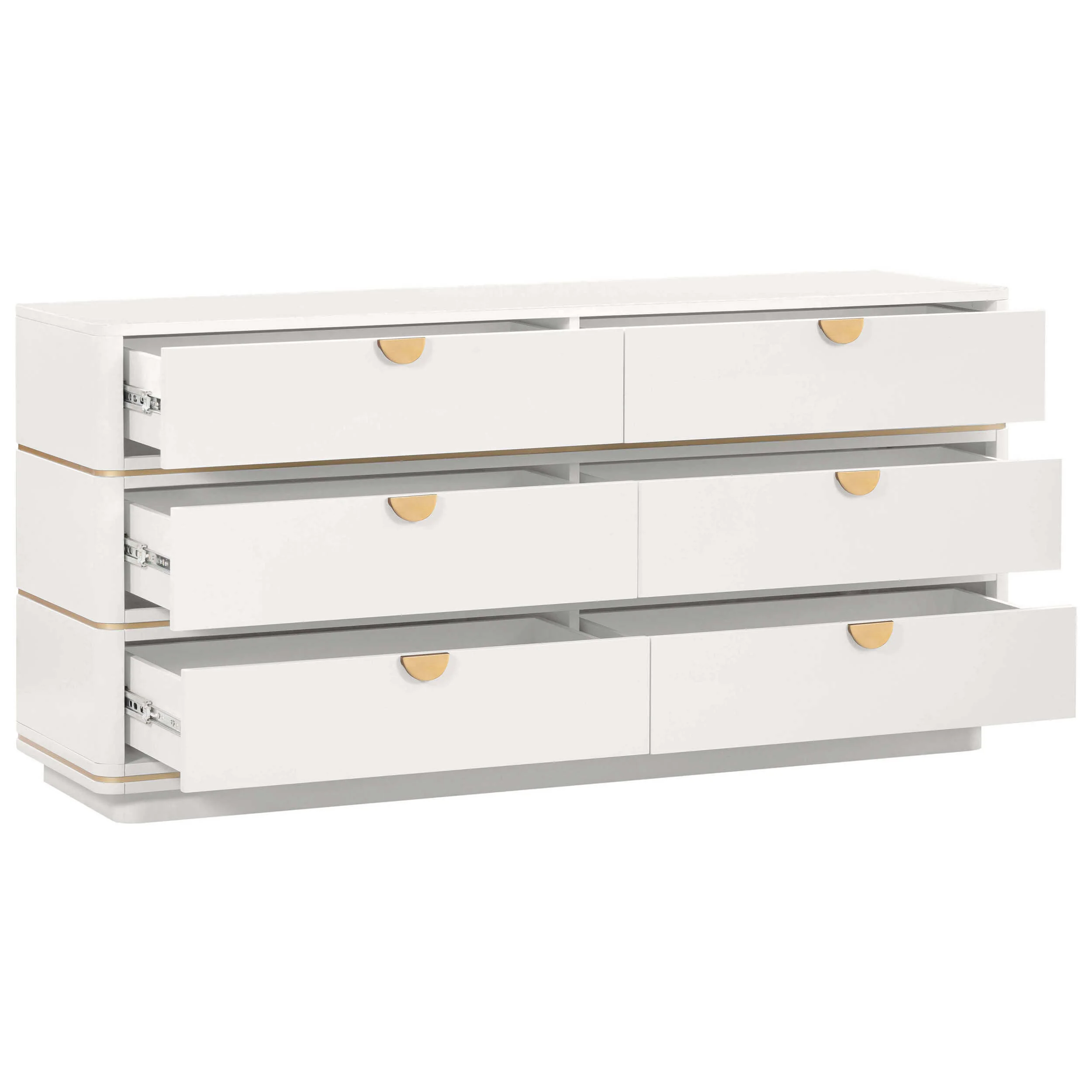 Julieta 6 Drawer Dresser, Cream - Image 5