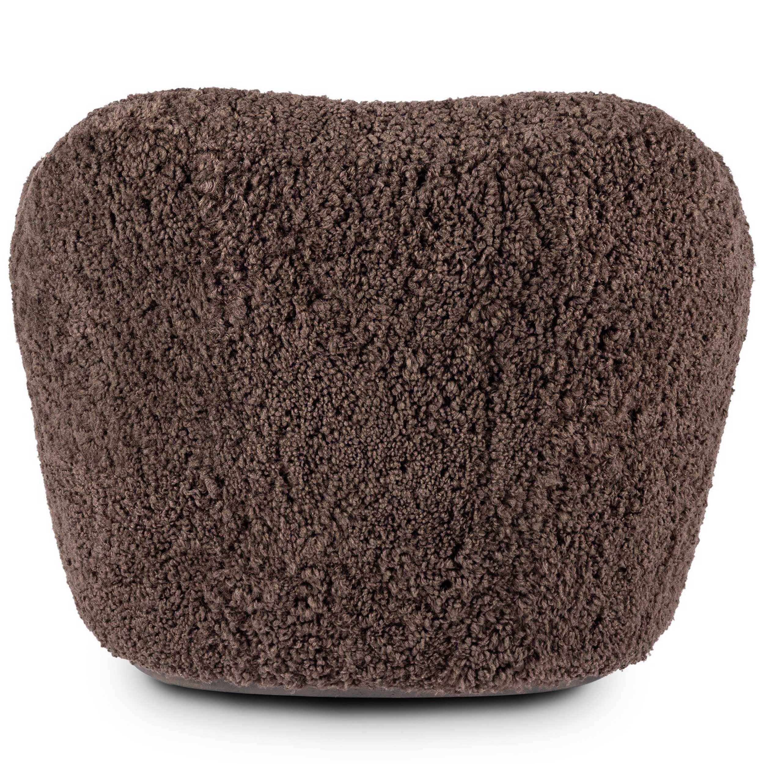 Julius Swivel Chair, Cocoa Shearling by Four Hands - Image 4