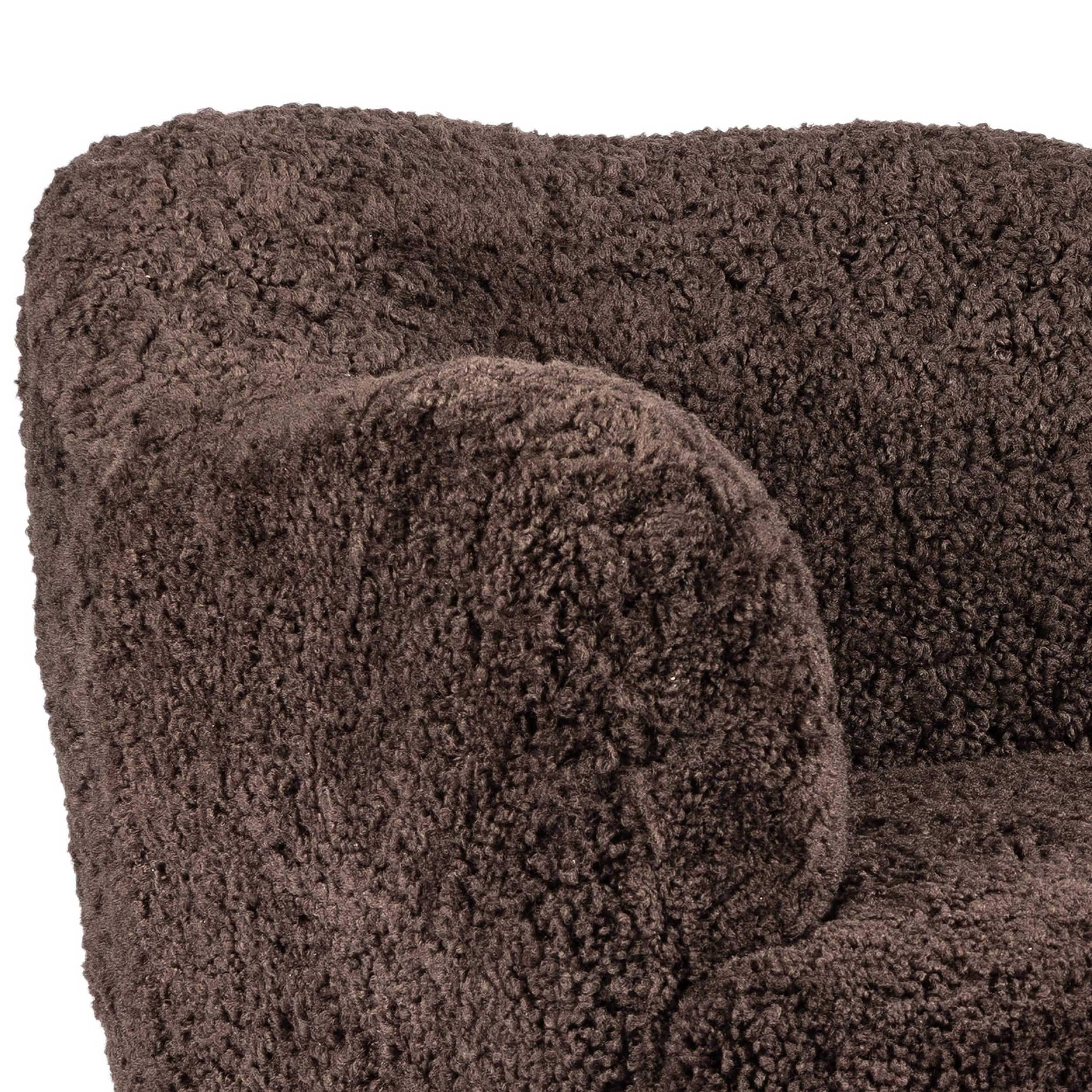 Julius Swivel Chair, Cocoa Shearling by Four Hands - Image 6