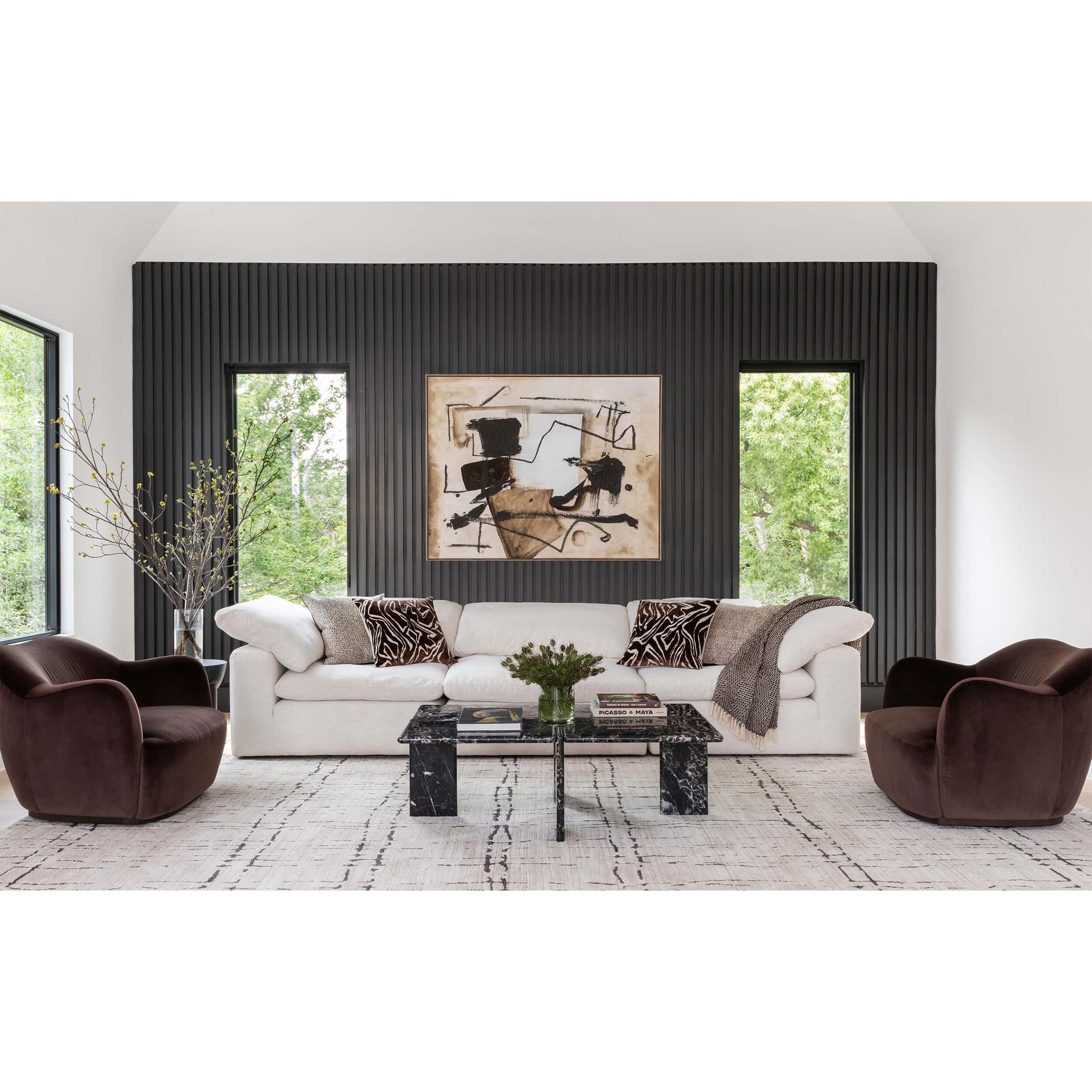 Julius Swivel Chair, Surrey Cocoa by Four Hands - Image 7