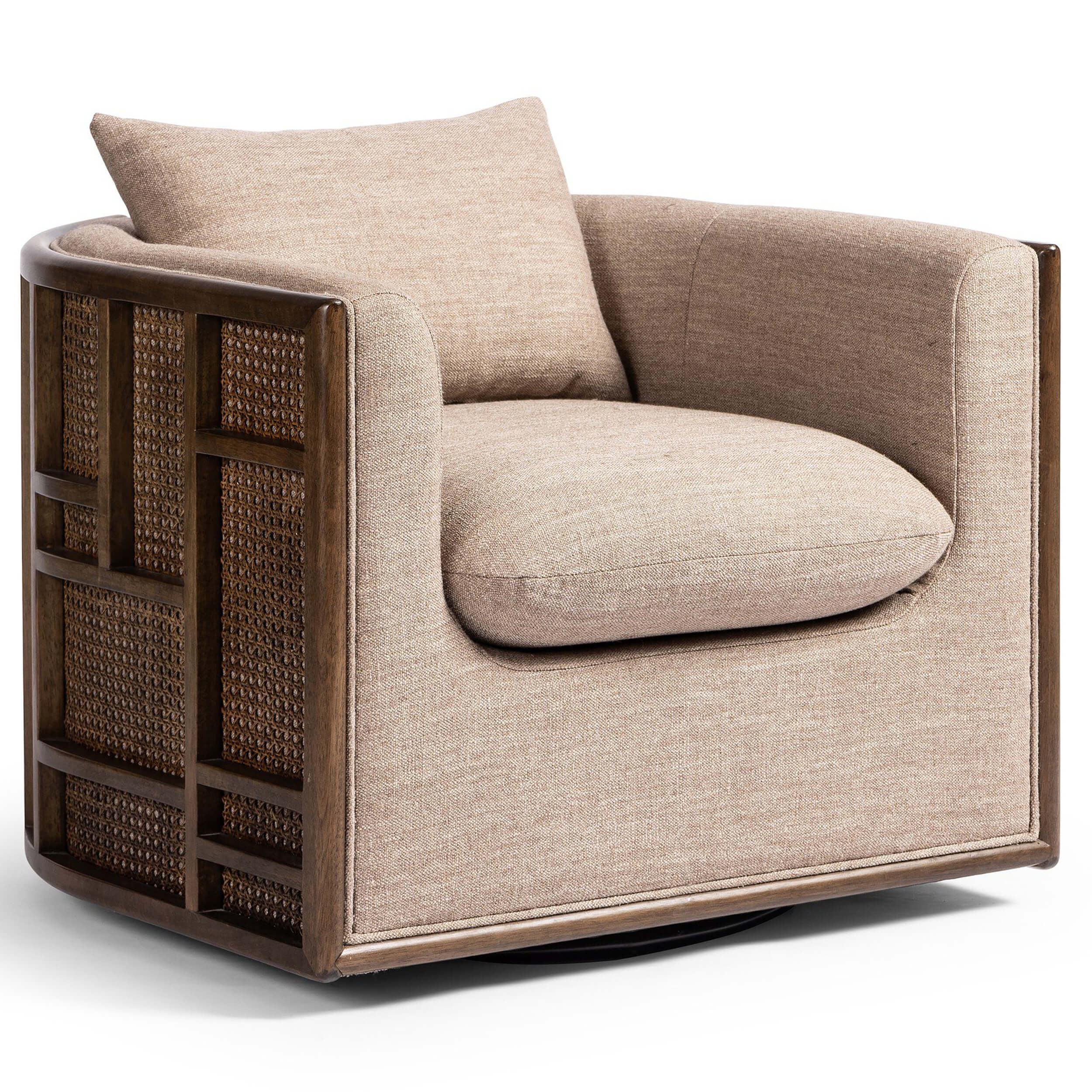 June Swivel Chair, Alcala Fawn by Four Hands