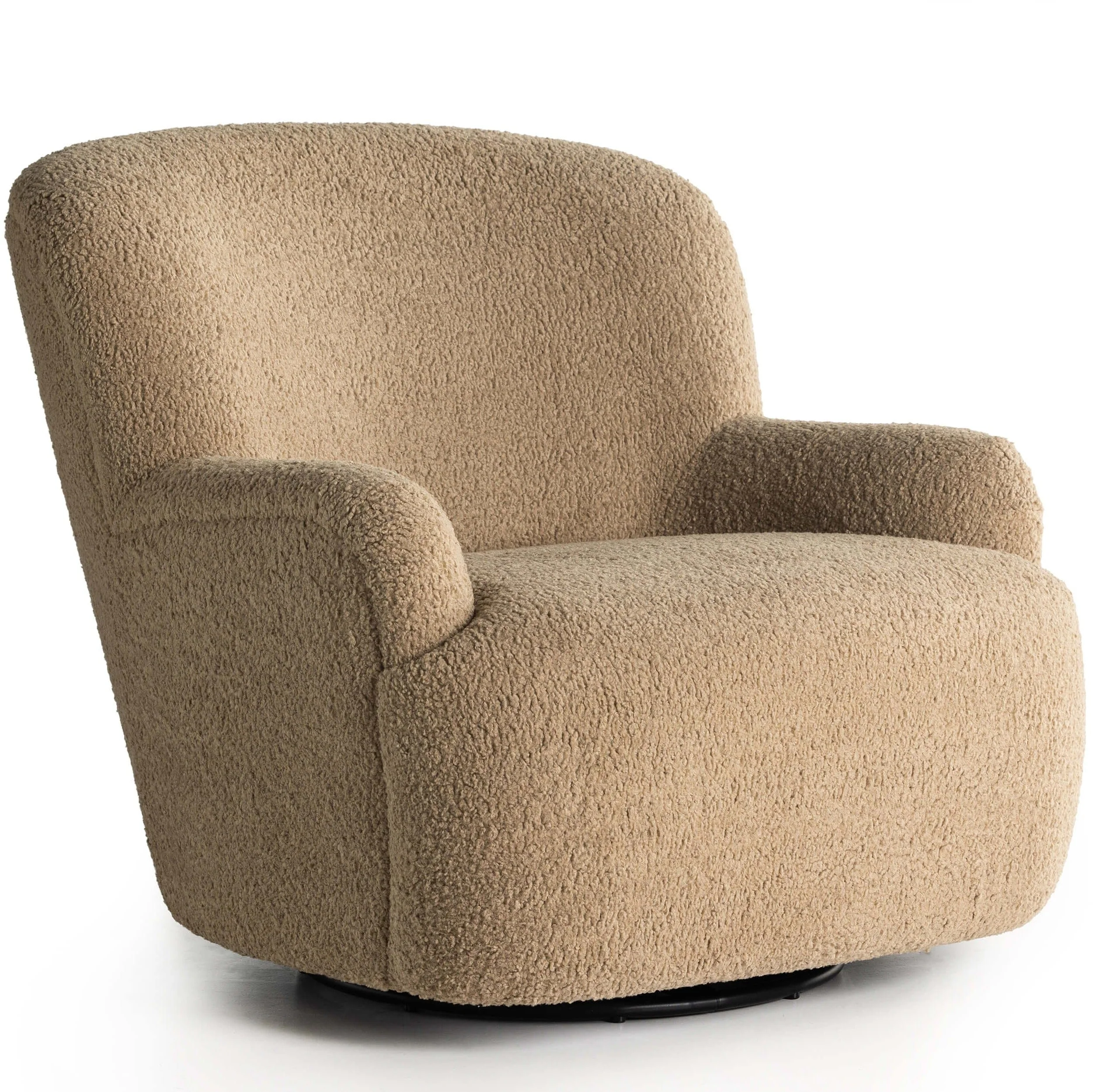Kadon Swivel Chair, Sheepskin Camel by Four Hands