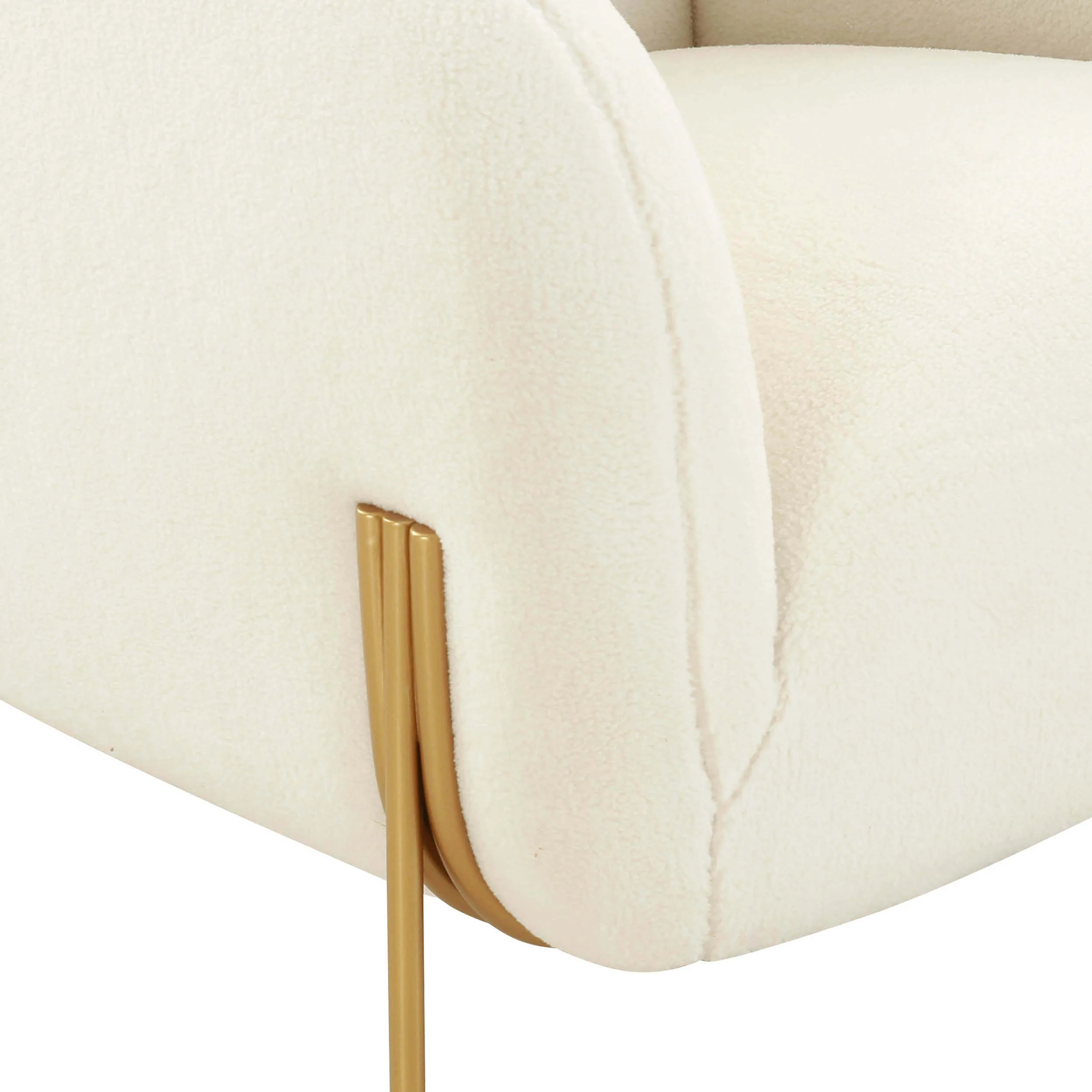 Kandra Chair, Cream Shearling - Image 4