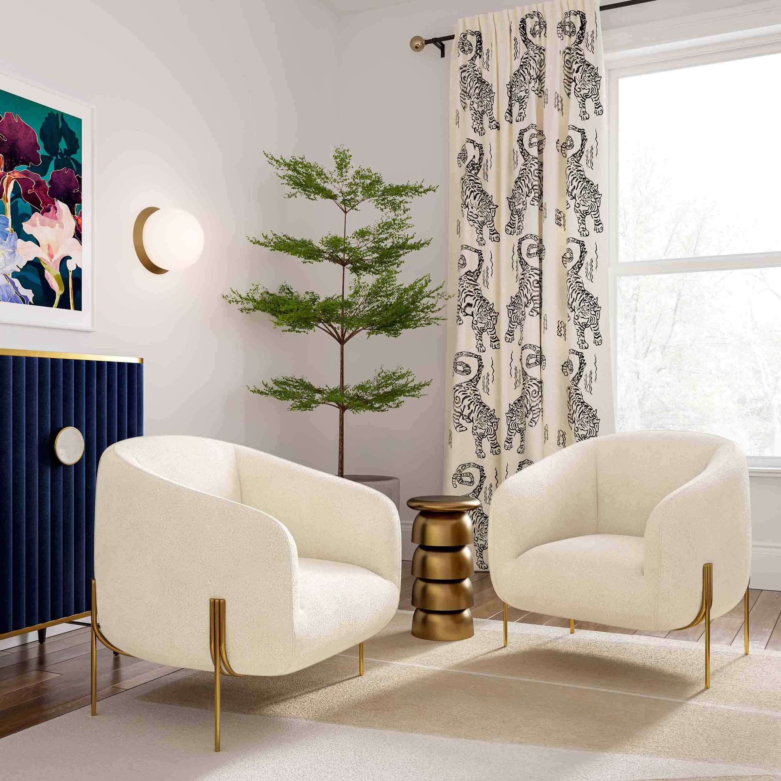 Kandra Chair, Cream Shearling - Image 5