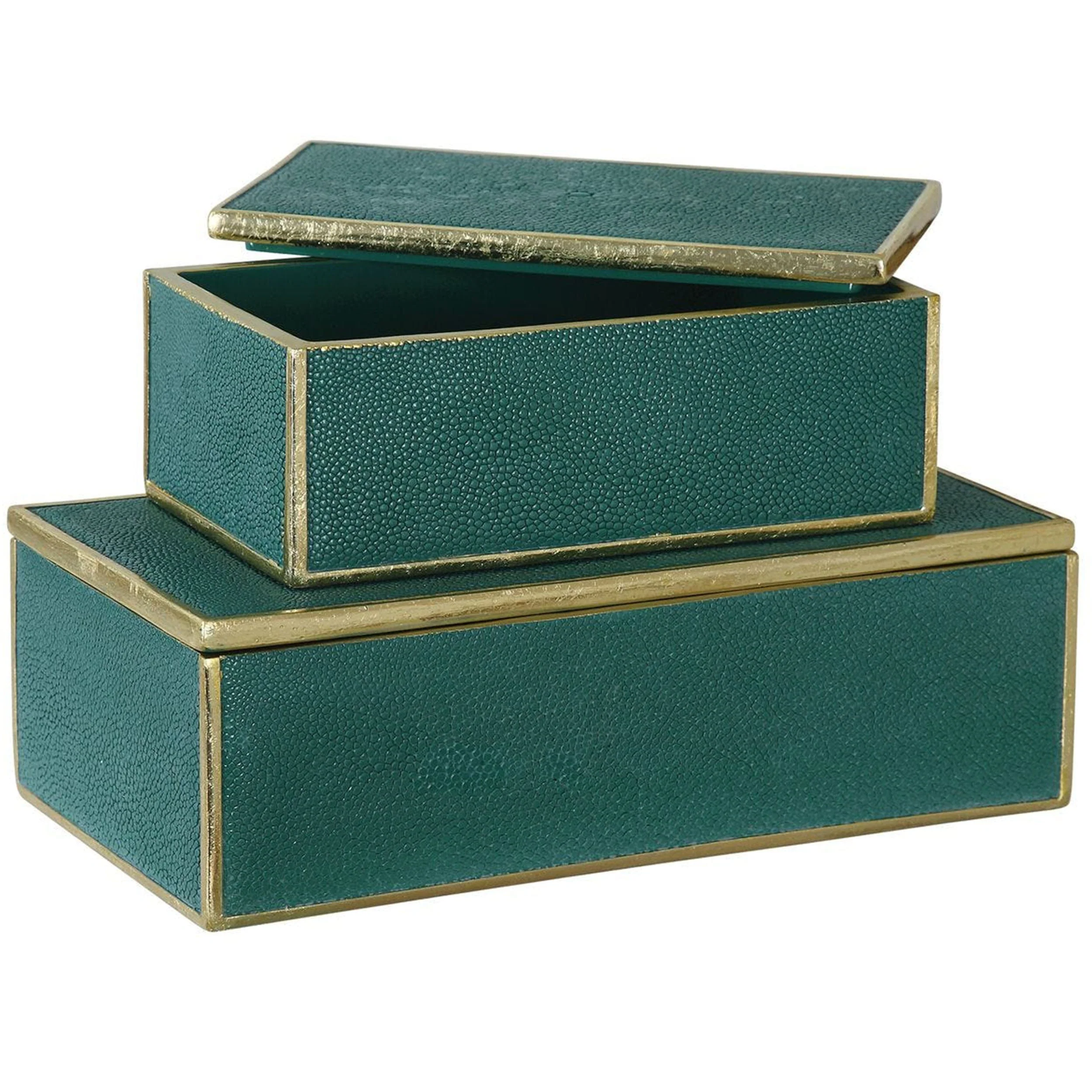 Karis Boxes Set of 2, Emerald Green - Image 2