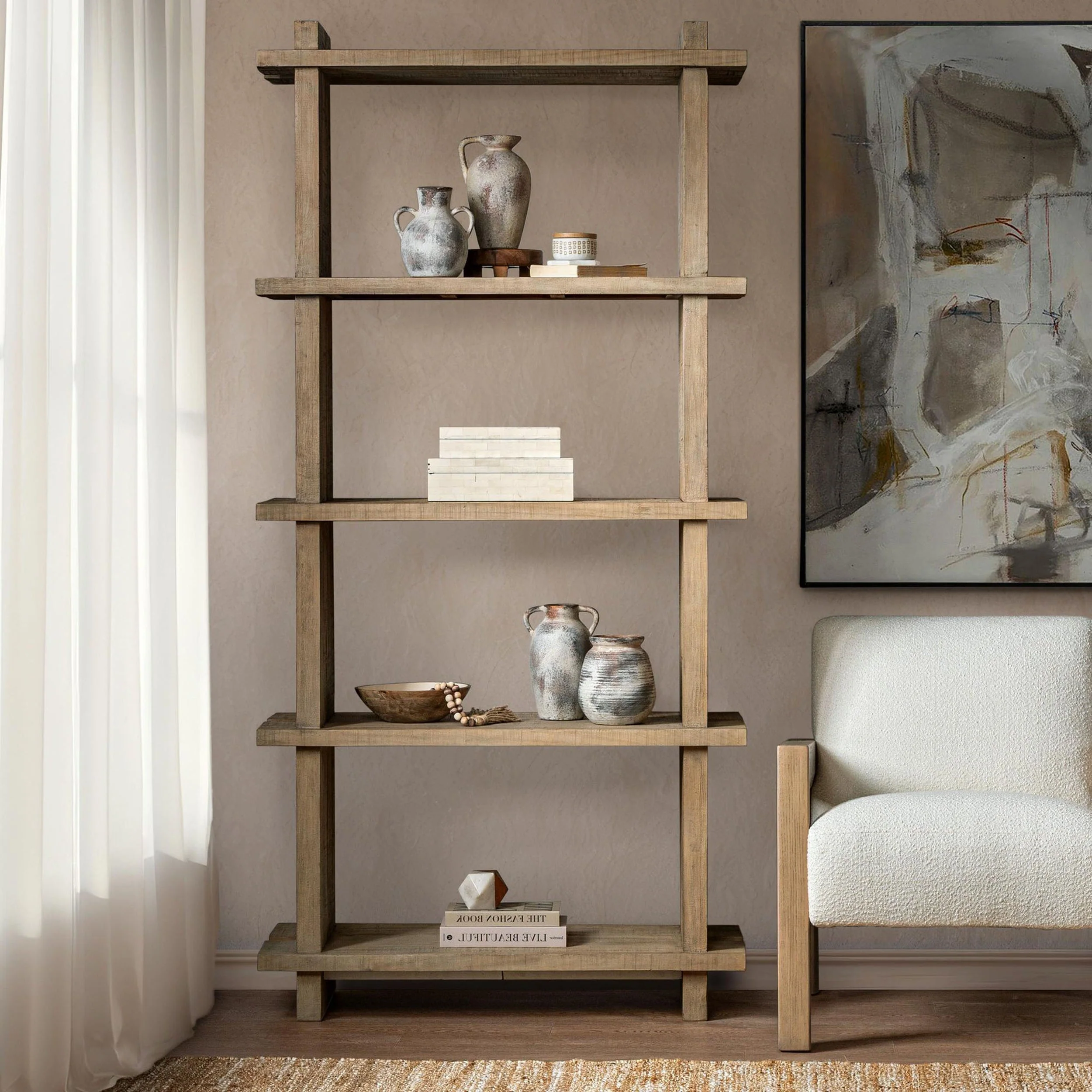 Karlla Bookshelf, Natural Clay - Image 5